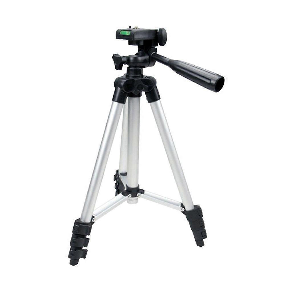 Adjustable Height 360 Degree Rotaing Camera Telescopic Tripod Standard 1/4 Inch Quick Release Mount for DSLR Camera IXUS/ LCD Monitor/ Camcorder (Silv
