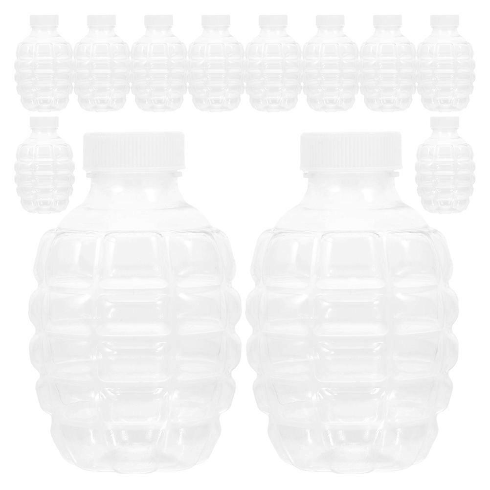 Transparent Plastic Storage Bottles for Refill with 12Pcs Shooting Toy Beads
