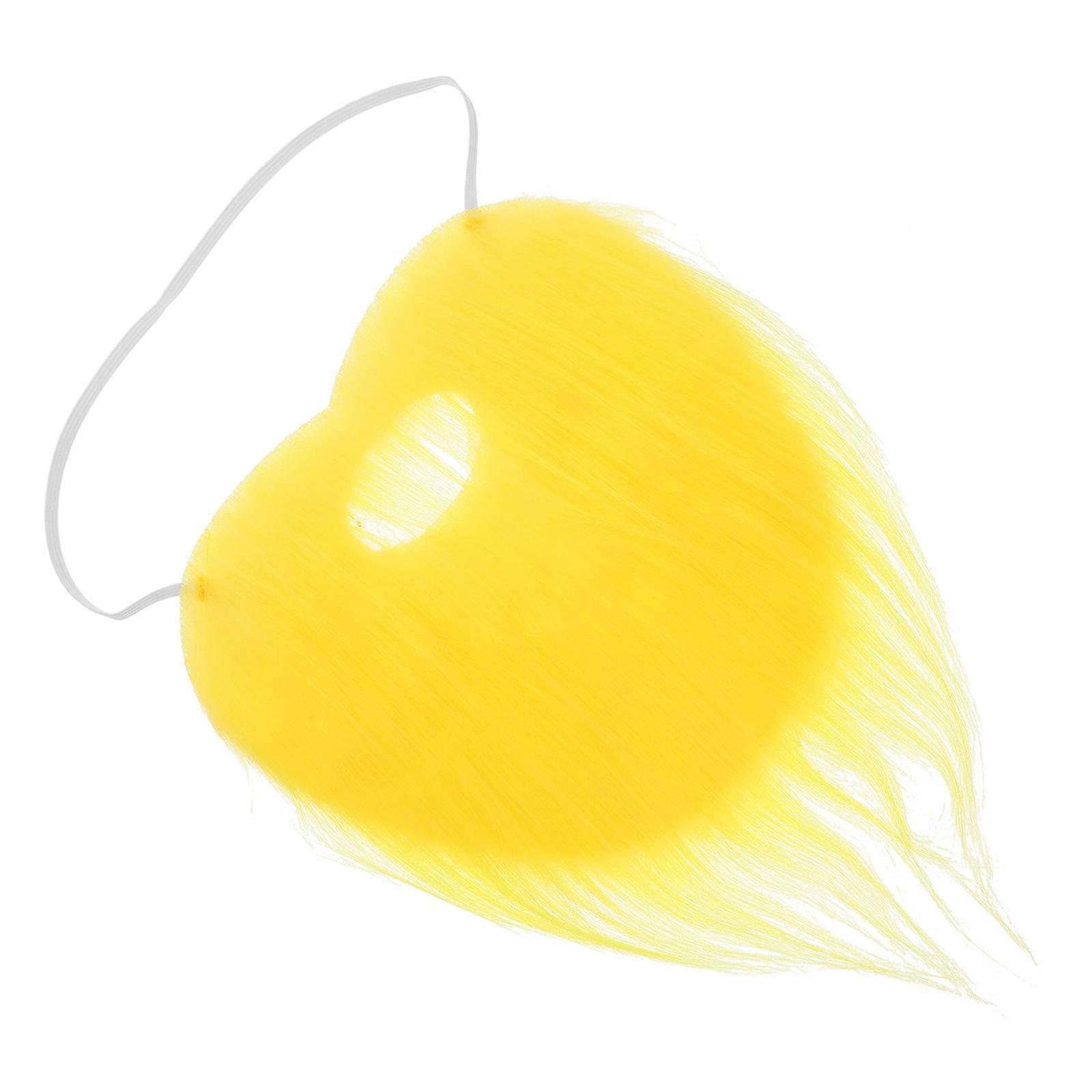 Simulated Mustache Beard Prop for Halloween 5Pcs Yellow Party Accessory