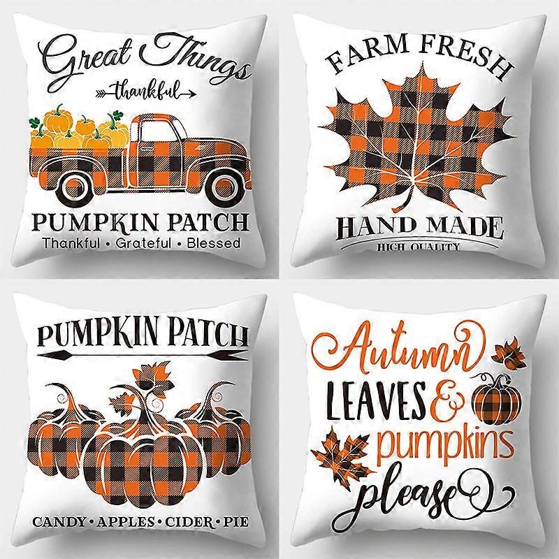 Sets of Halloween Pillowcases Halloween Map Nordic Decorative Pillows Bedside Sofa Guest (45x45cm)
