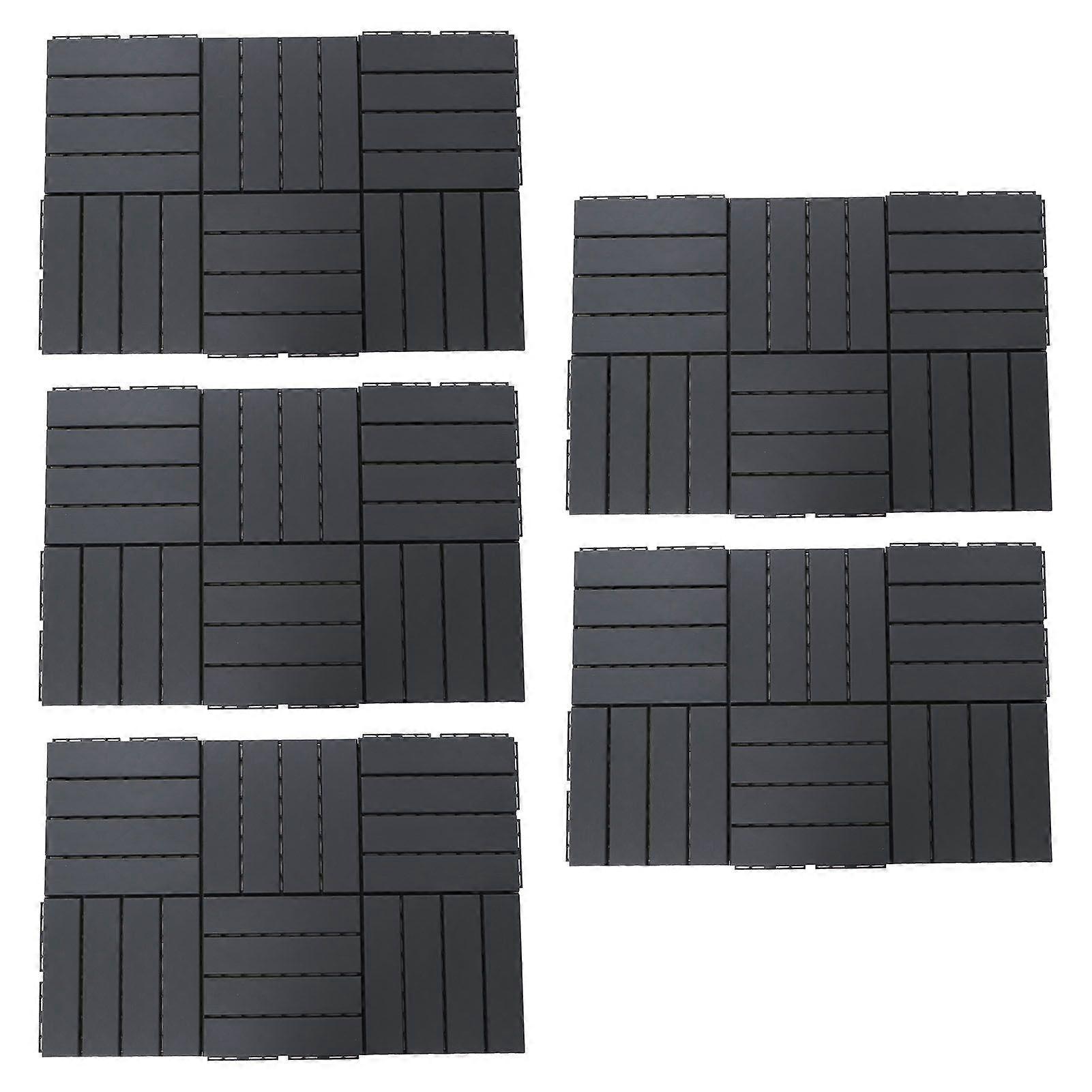 30Pcs Interlocking Deck Tile Waterproof Drainage Floor Cushion Tile PP 30x30cm for Patio