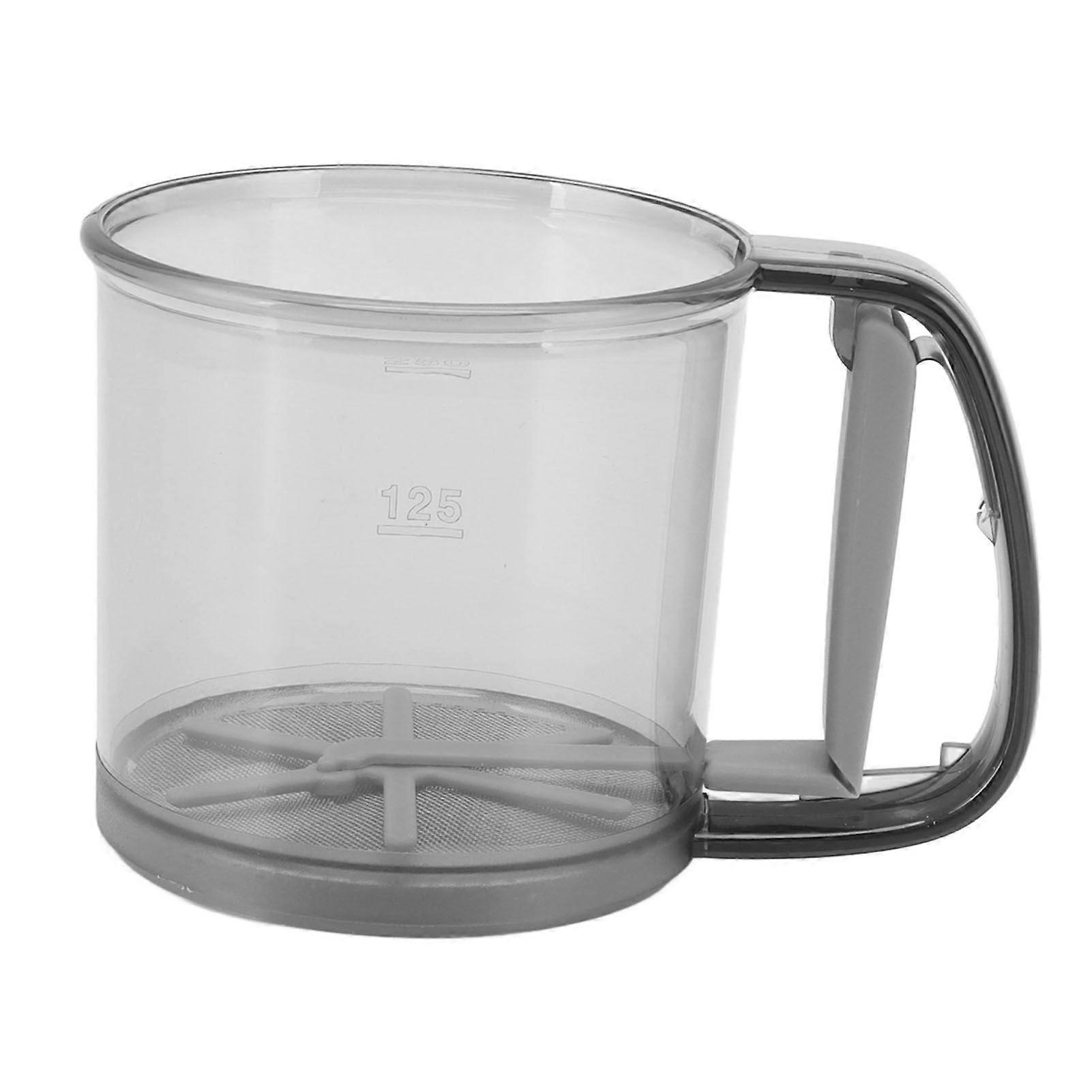 Handheld Flour Sifter Uniform Sieve Holes Semi Automatic Flour Strainer Cup for Baking Pastry Tools