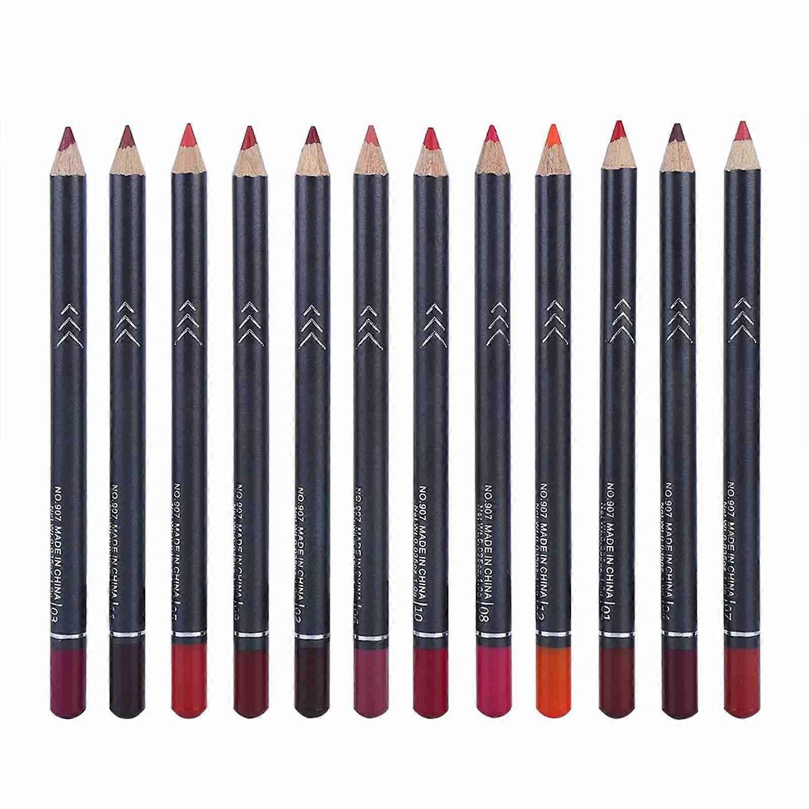 12 Colors Set Mattee Waterproof Lip Liner Pencil Lipstick Pen Long lasting Comestic Tool