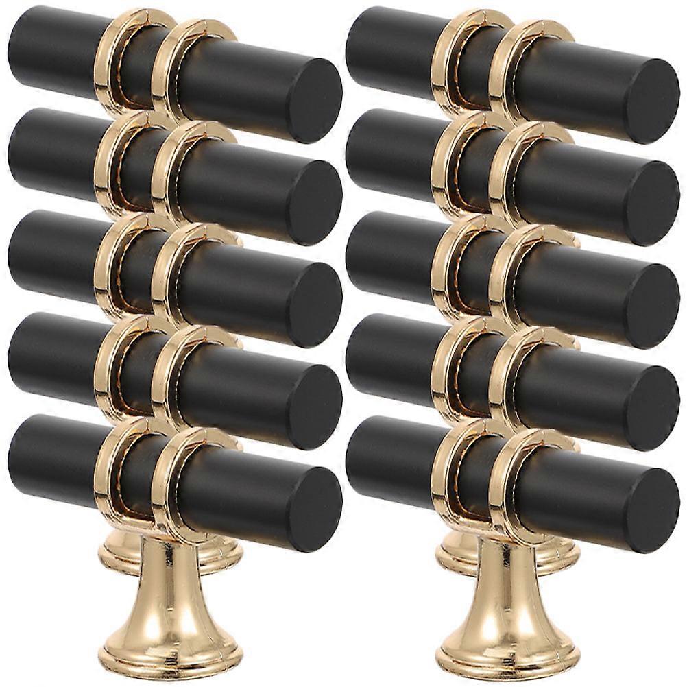 Black Zinc Alloy Door Handle for Drawer Use 10Pcs Furniture Pull Knobs