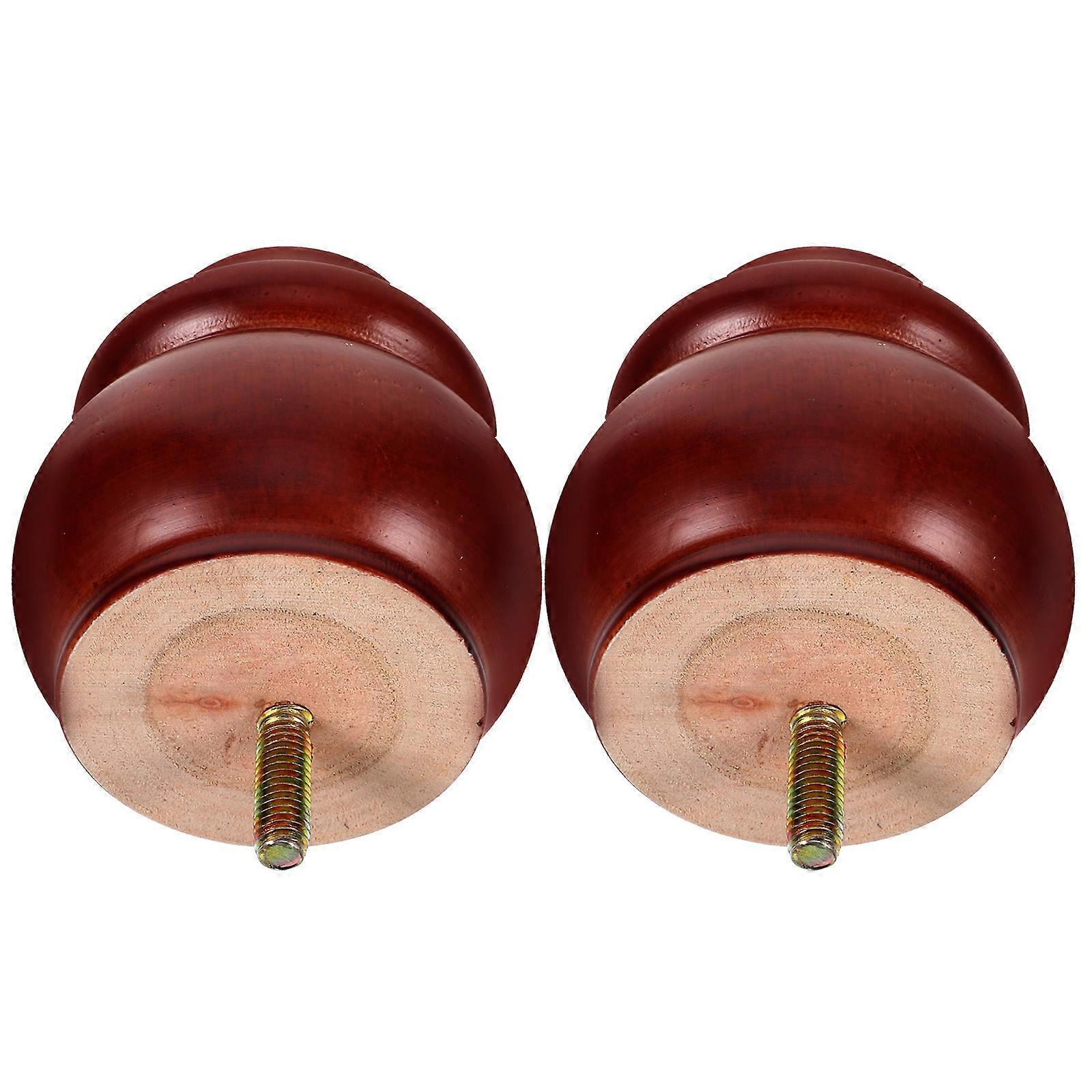 Furniture Wooden Leg for Chair Sofa and Table Use 6Pcs Brown Set