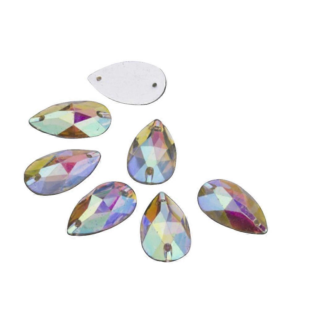 50Pcs Waterdrop Resin Rhinestone Teardrop Shape for Costume Decoration