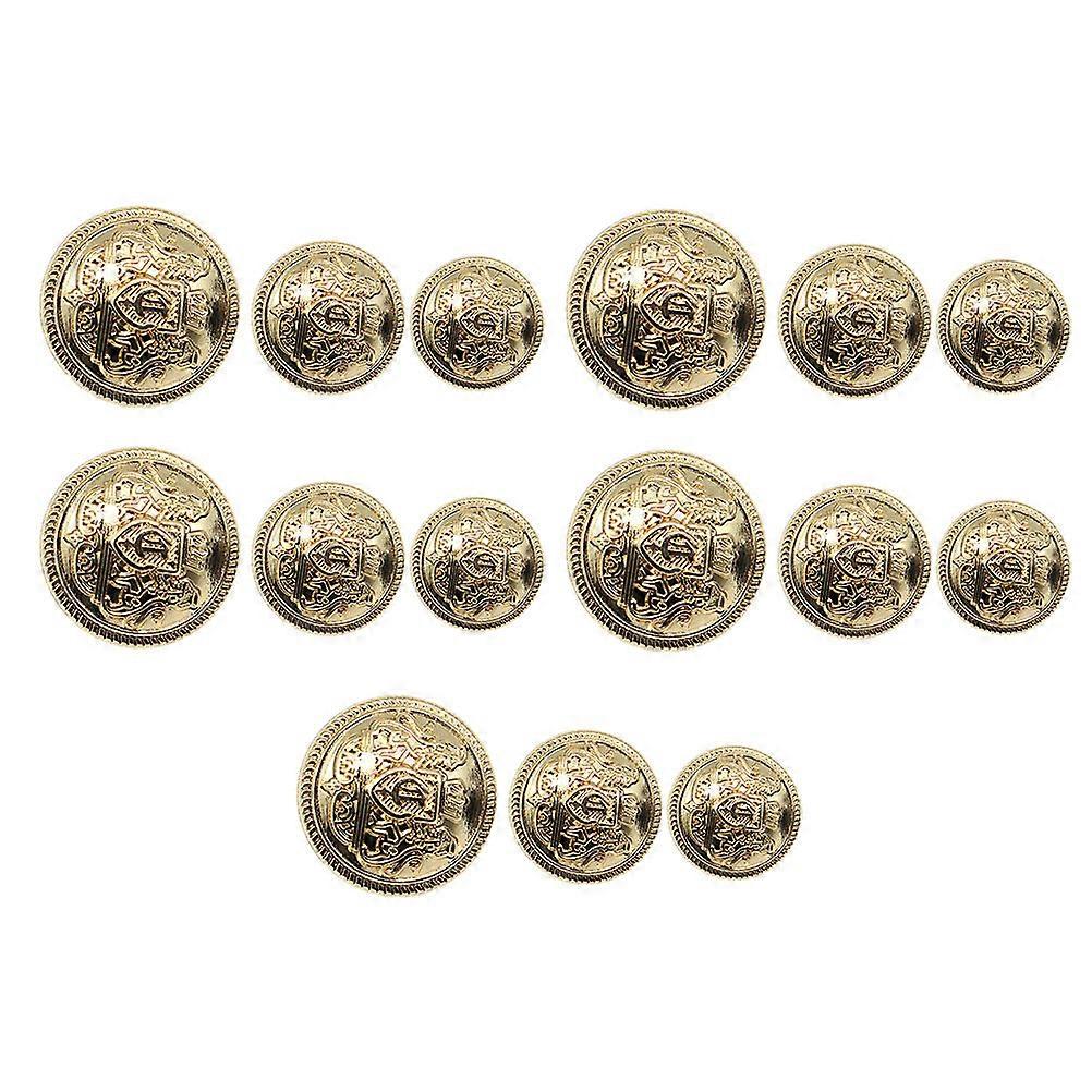 Golden Zinc Alloy Buttons Metal Button for Clothes Use 30Pcs Decorative Buttons