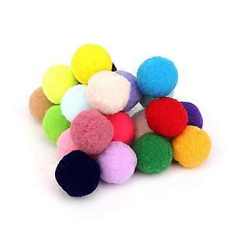 SNXLXUR 20pcs Colorful Cat Toy Balls - Soft Lightweight Pom Poms for Cats, Plush Interactive Balls for Indoor Play