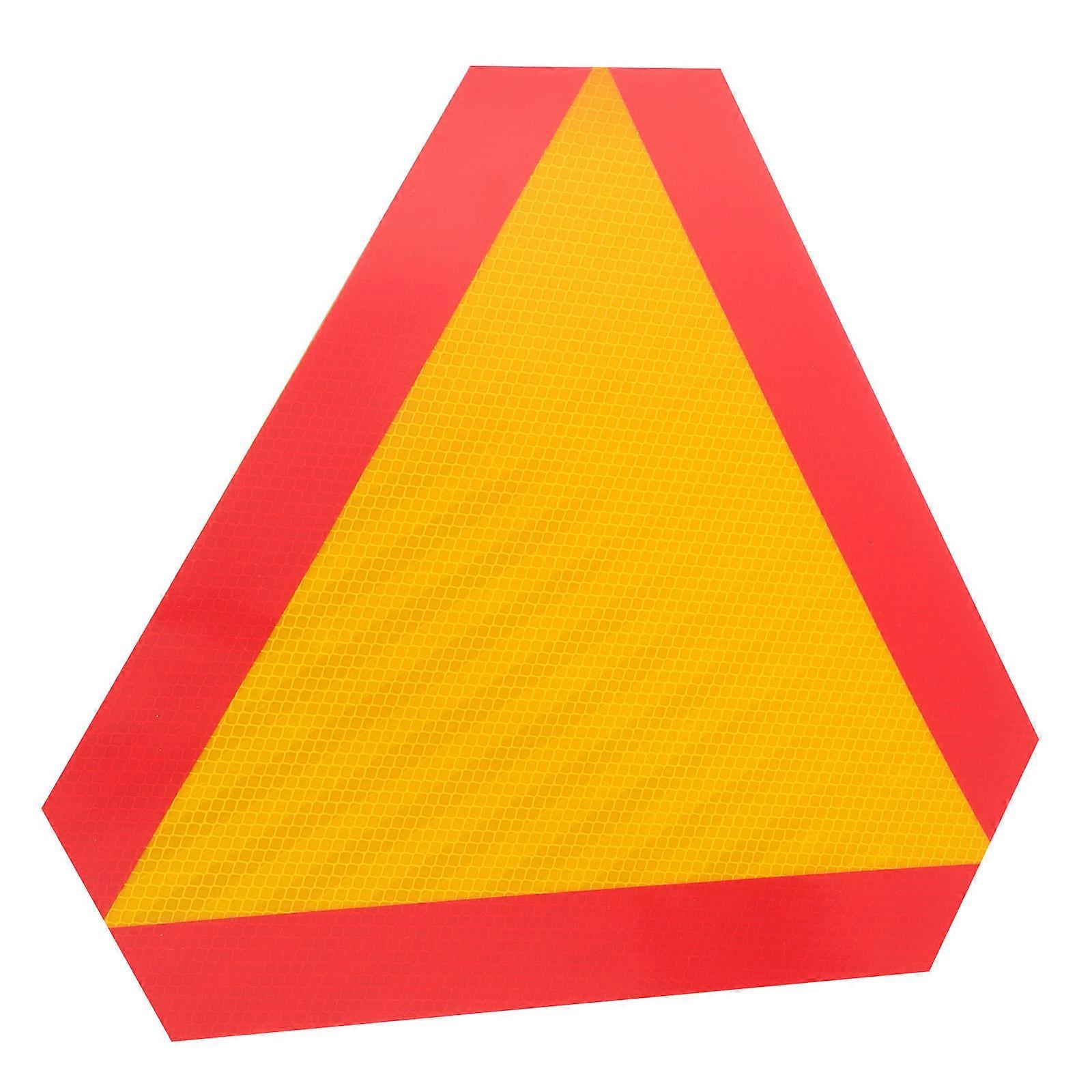 Safety Triangle Warning Sign Suitable For Golf Carts Designed For Night Driving High Reflectivity PVC Material Warning Protection 1Pcs