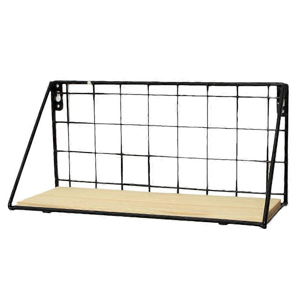 Wall-Mounted Storage Rack Wall Iron Shelf for Storage 3Pcs Black