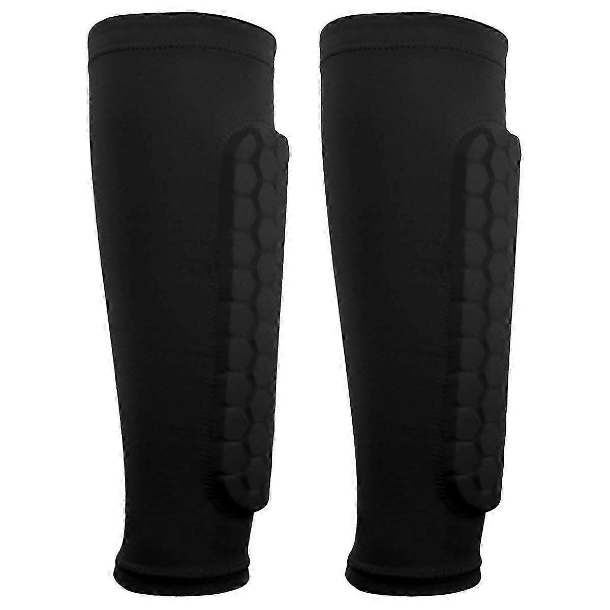 1 Pair Football Shin Guard Socks Sleeves with Foam,Breathable Design for Football Games Beginner, Running, Jogging 2025