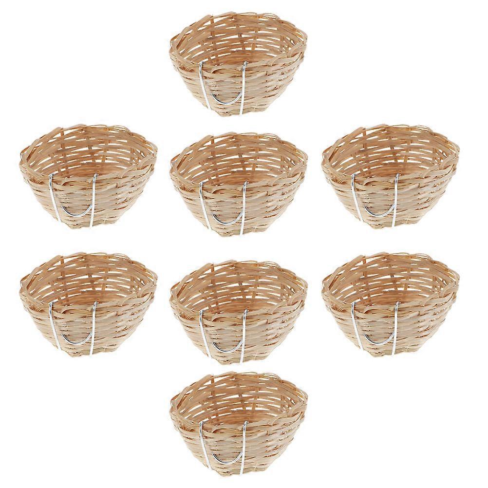 Durable Bamboo Bird Nests with Hooks for Hanging 32Pcs Bundle