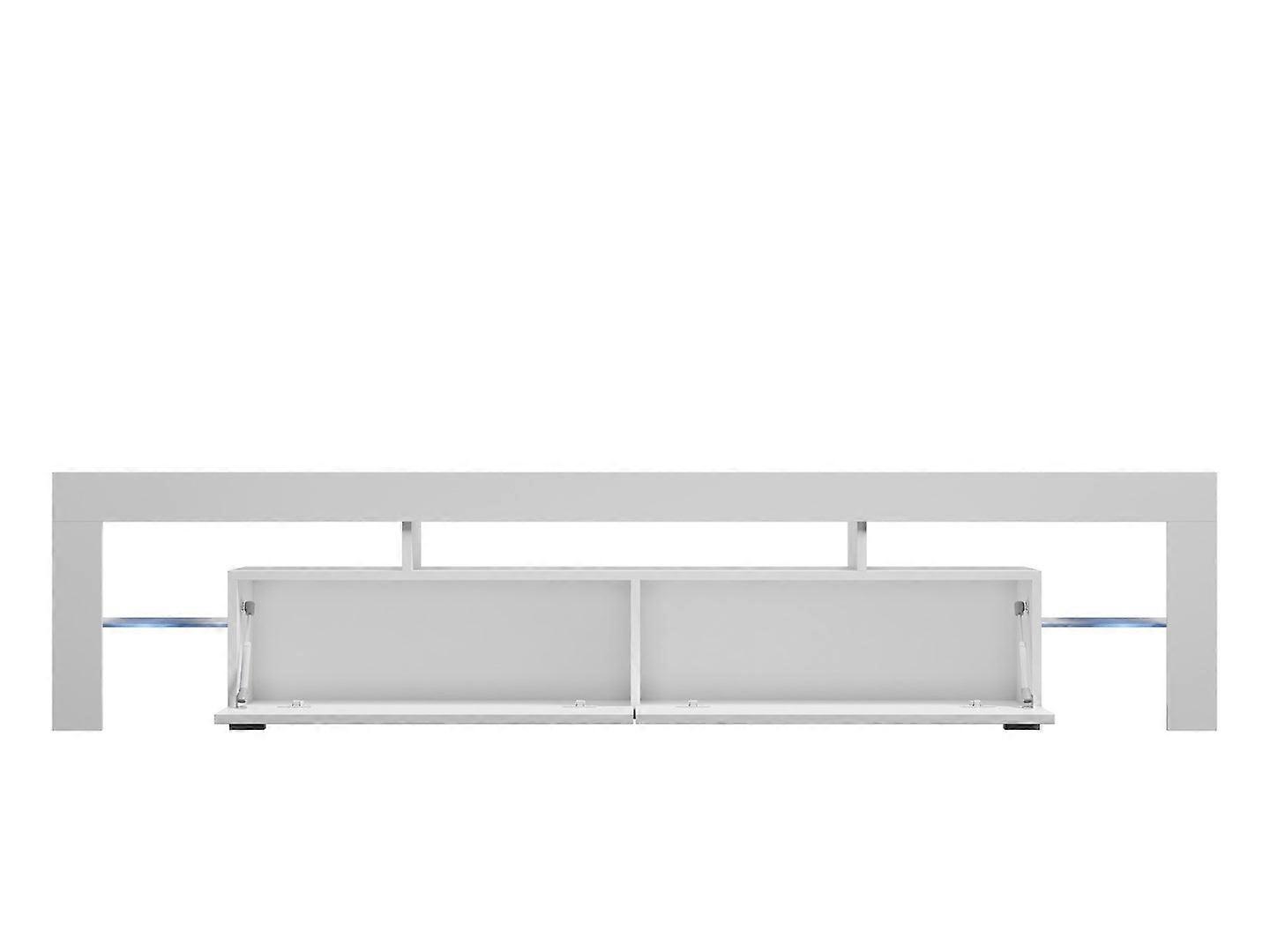 Mueble de TV Cama Toro 200 Gris/Blanco Brillo