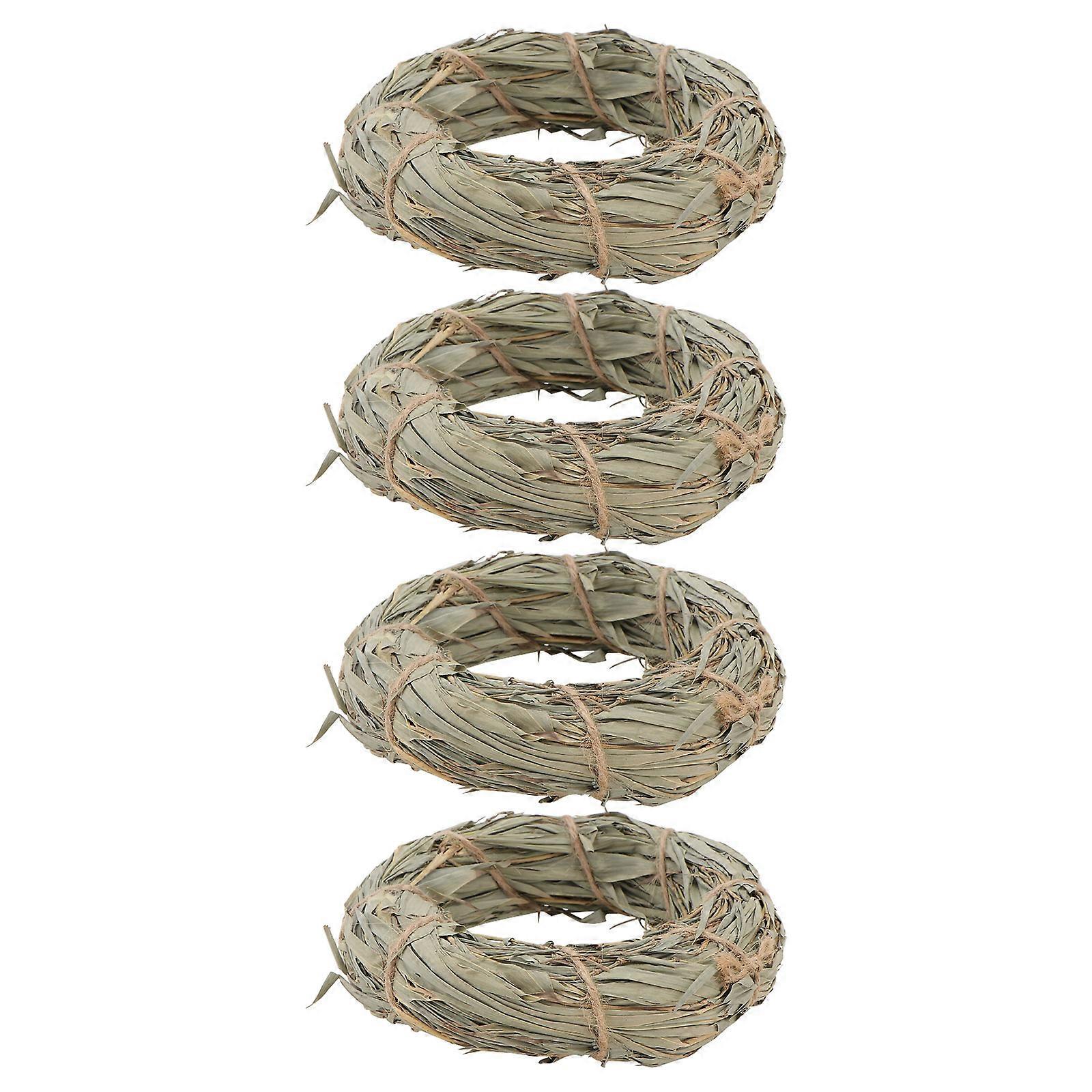 Pet Molar Grass Rabbit Teeth Grinding Grass Ring Chew Toy 8Pcs Set