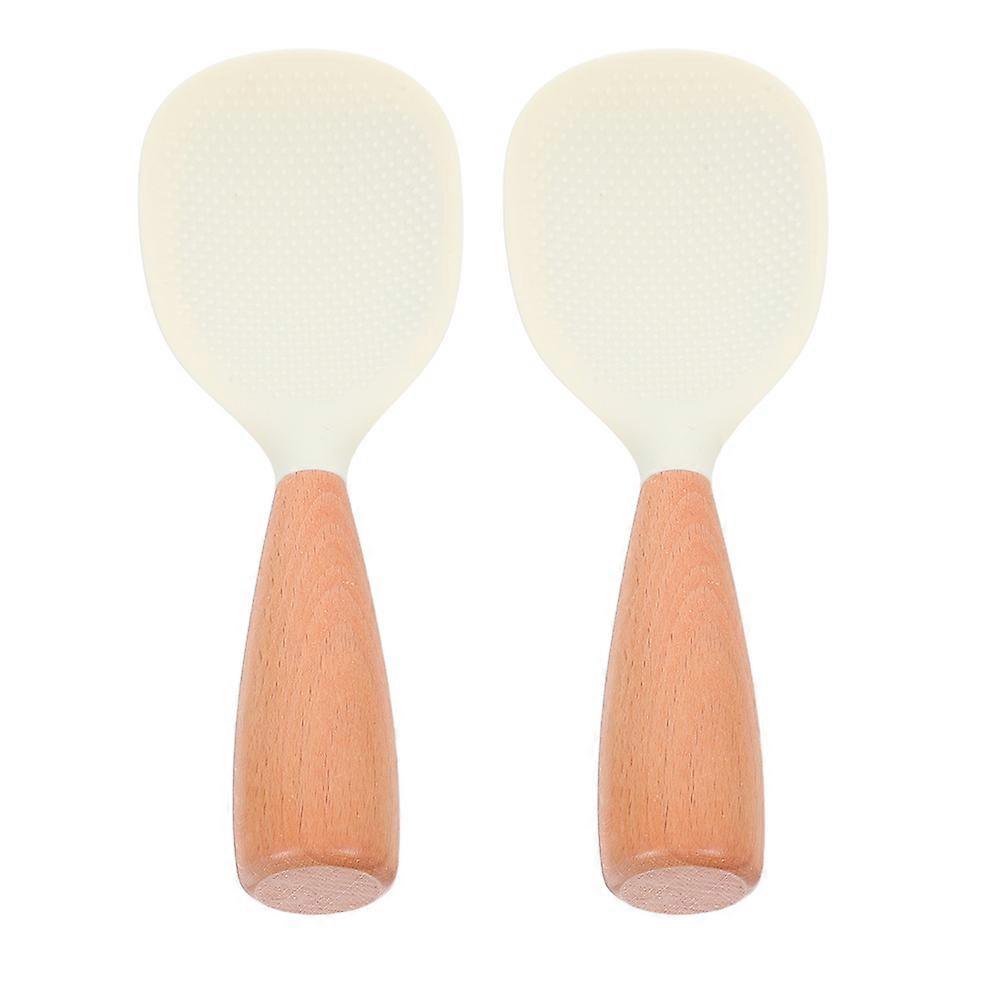 Non-Stick Silicone Rice Serving Spoon for Daily Cooking Kitchen Use 4Pcs Set