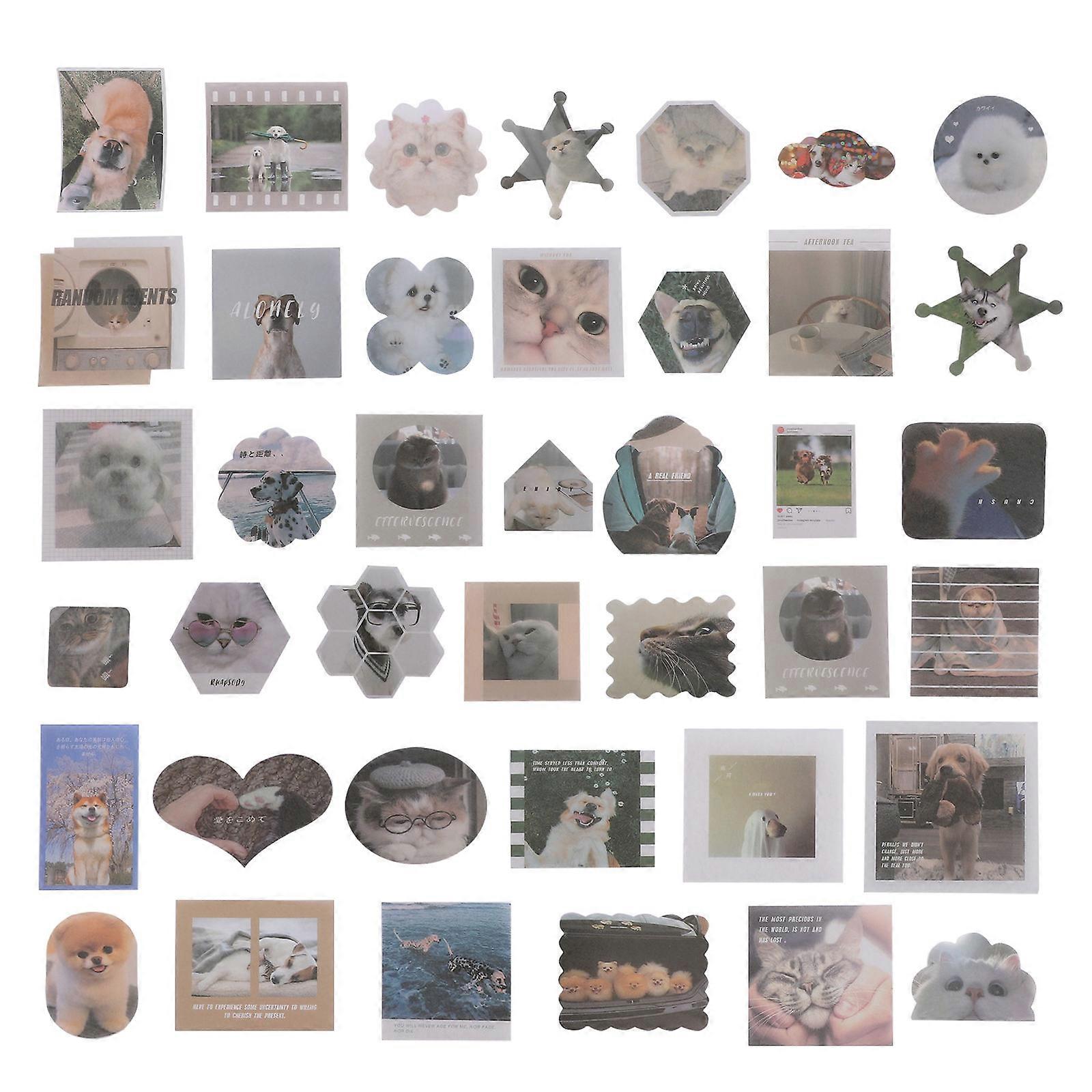 Vintage Scrapbooking Supply Decorative Stickers Square Shape Printing For Scrapbook 2 Boxes