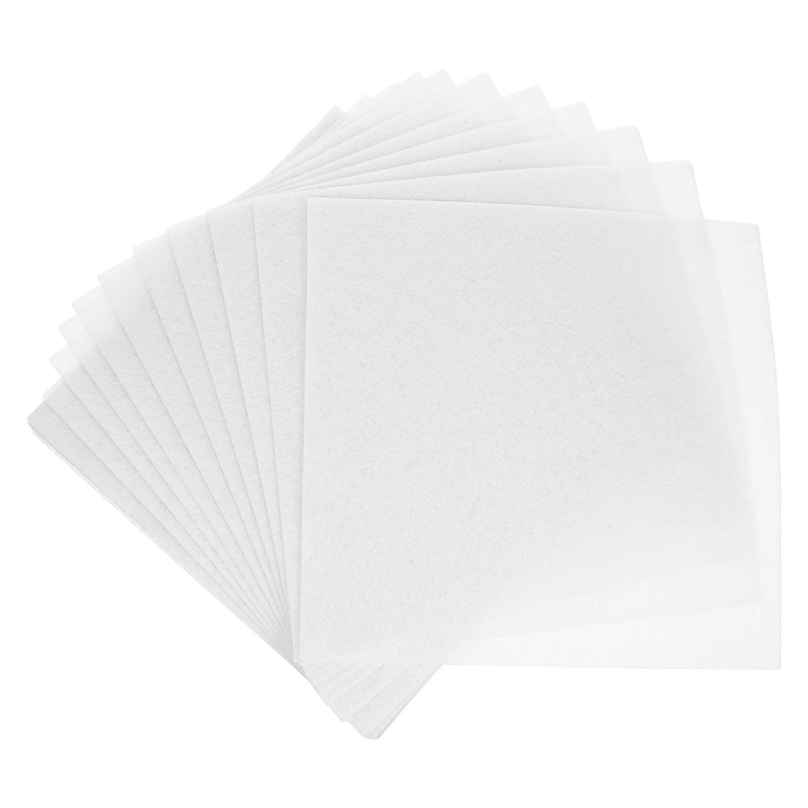 White Felt Sheets Soft Felt Fabric Pieces for Crafts 60Pcs Cuttable Squares