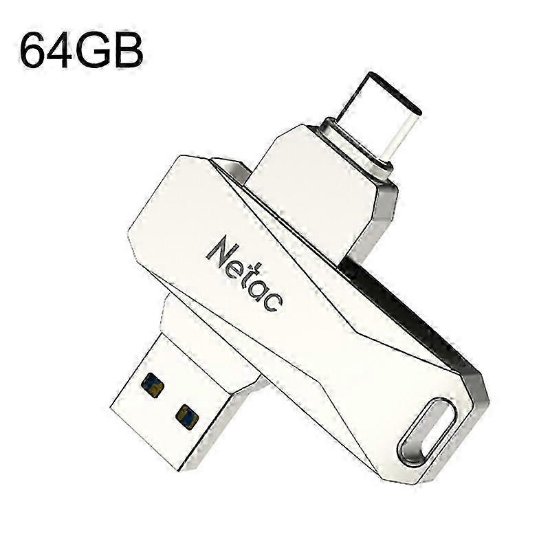 Netac U782C Type-C Dual Interface High-Speed Metal Computer USB Flash Drive, Capacity: 64GB 2025