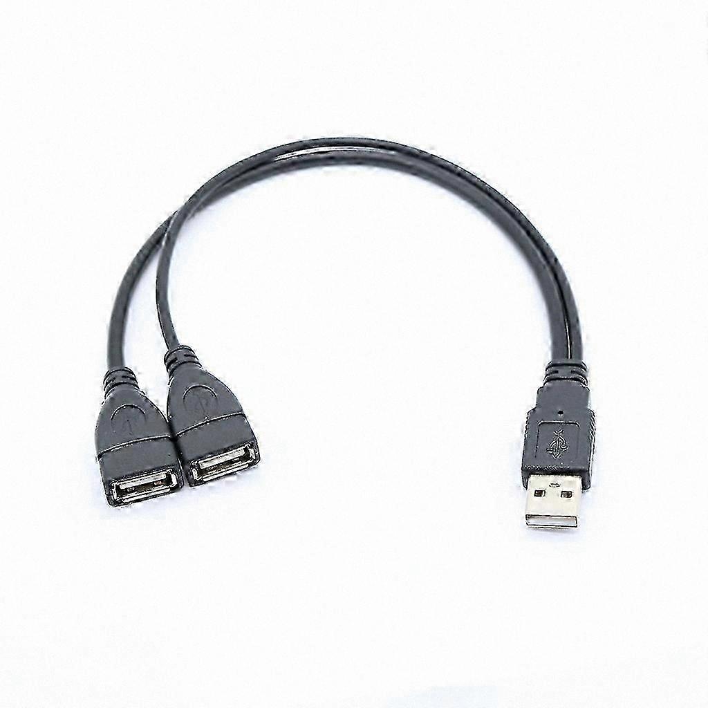 30cm USB A to Y Splitter Cable for Dual Charging and Data Transfer