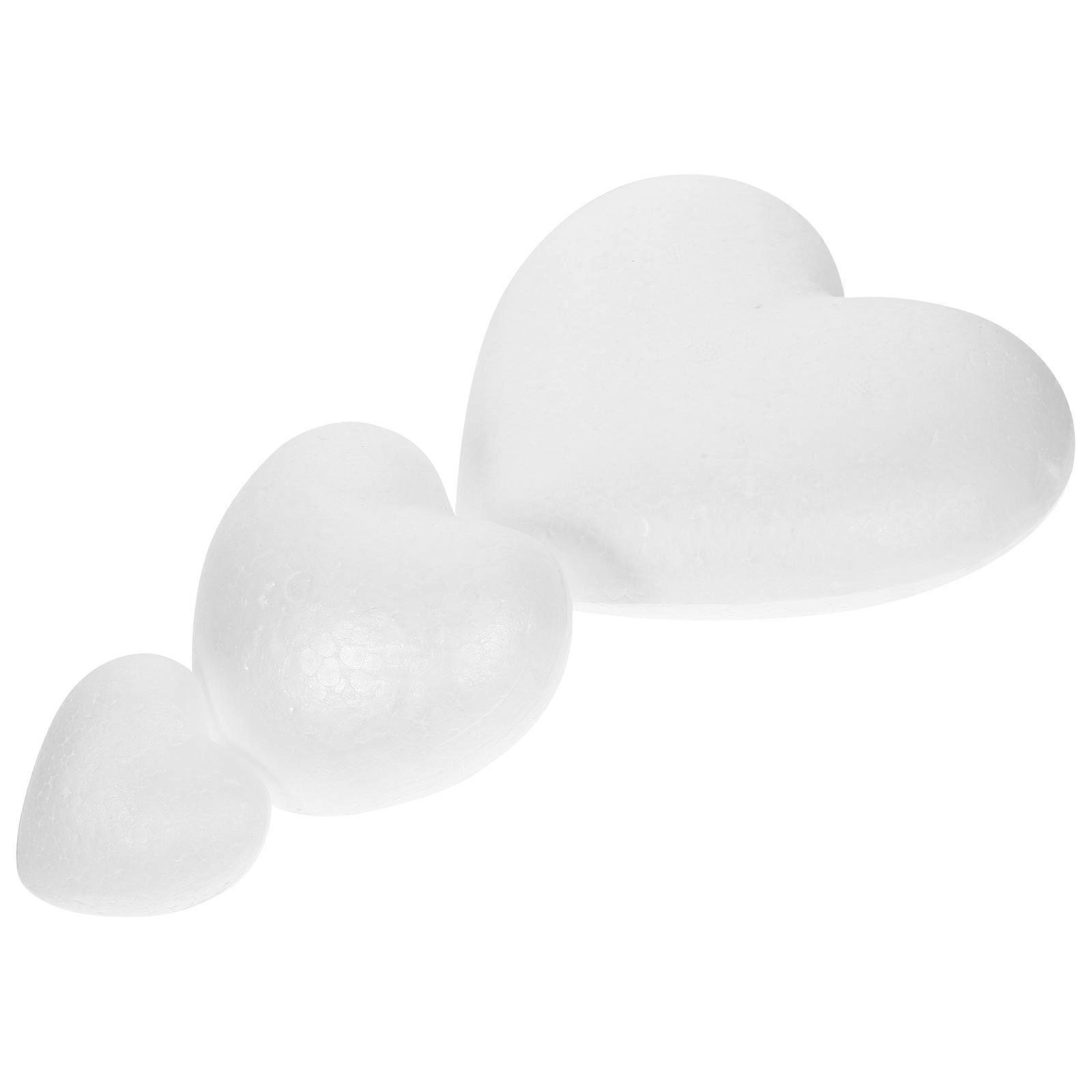 Valentine Craft Foam Hearts Foam Heart for Decoration 12Pcs White Set