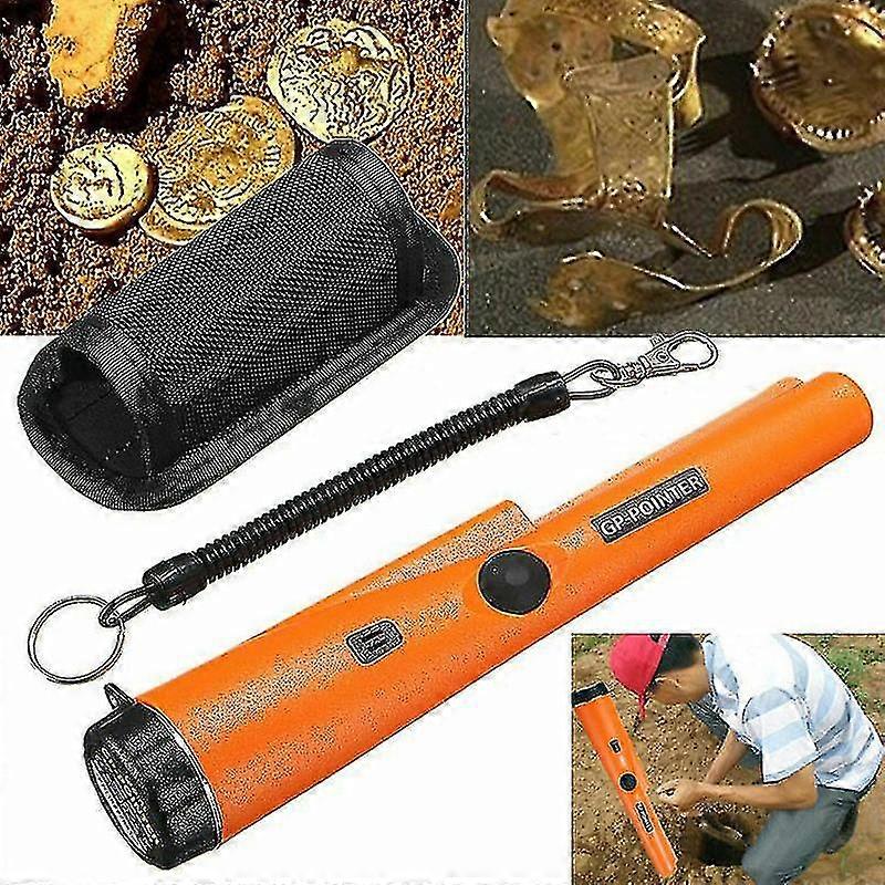 Détecteur de métaux portable de bon augure Détection latérale 360 avec scanner détecteur de métaux Led Pinpoint, jaune, 230 x 40 x 40 mm