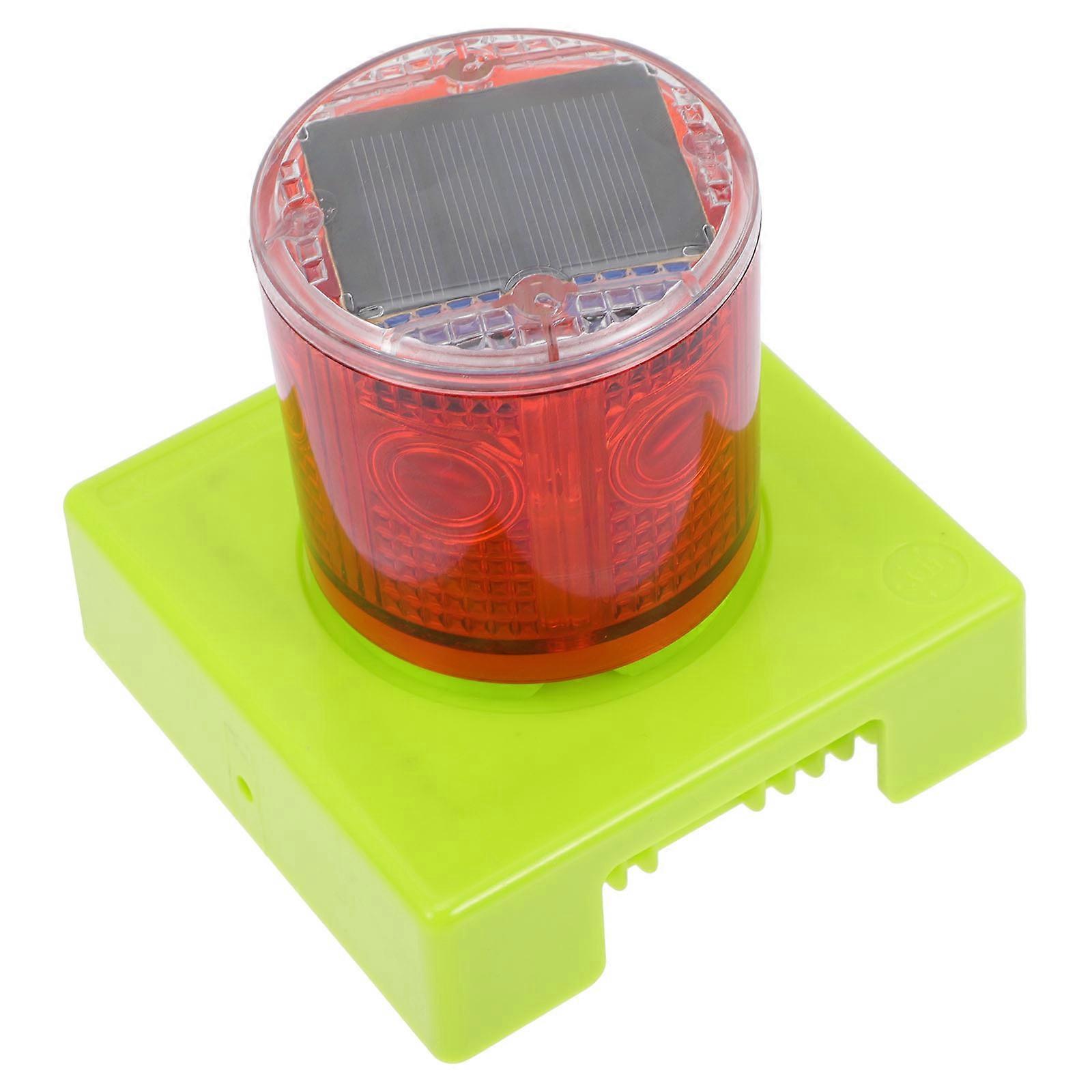 Solar Strobe Light Red Plastic Beacon Light Weather-Resistant for Car Safety