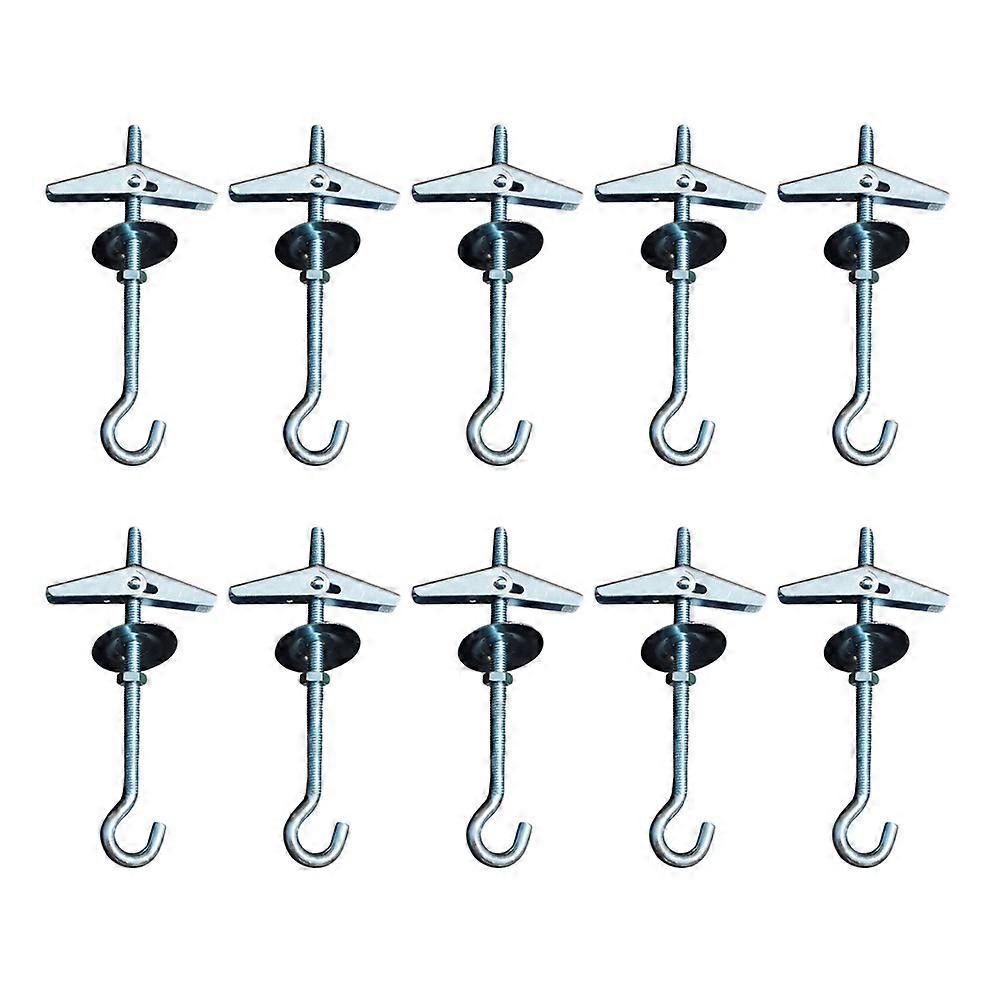 Plasterboard Ceiling Hook M5 Spring Toggle for Hanging Things 30Pcs Silver Carbon Steel