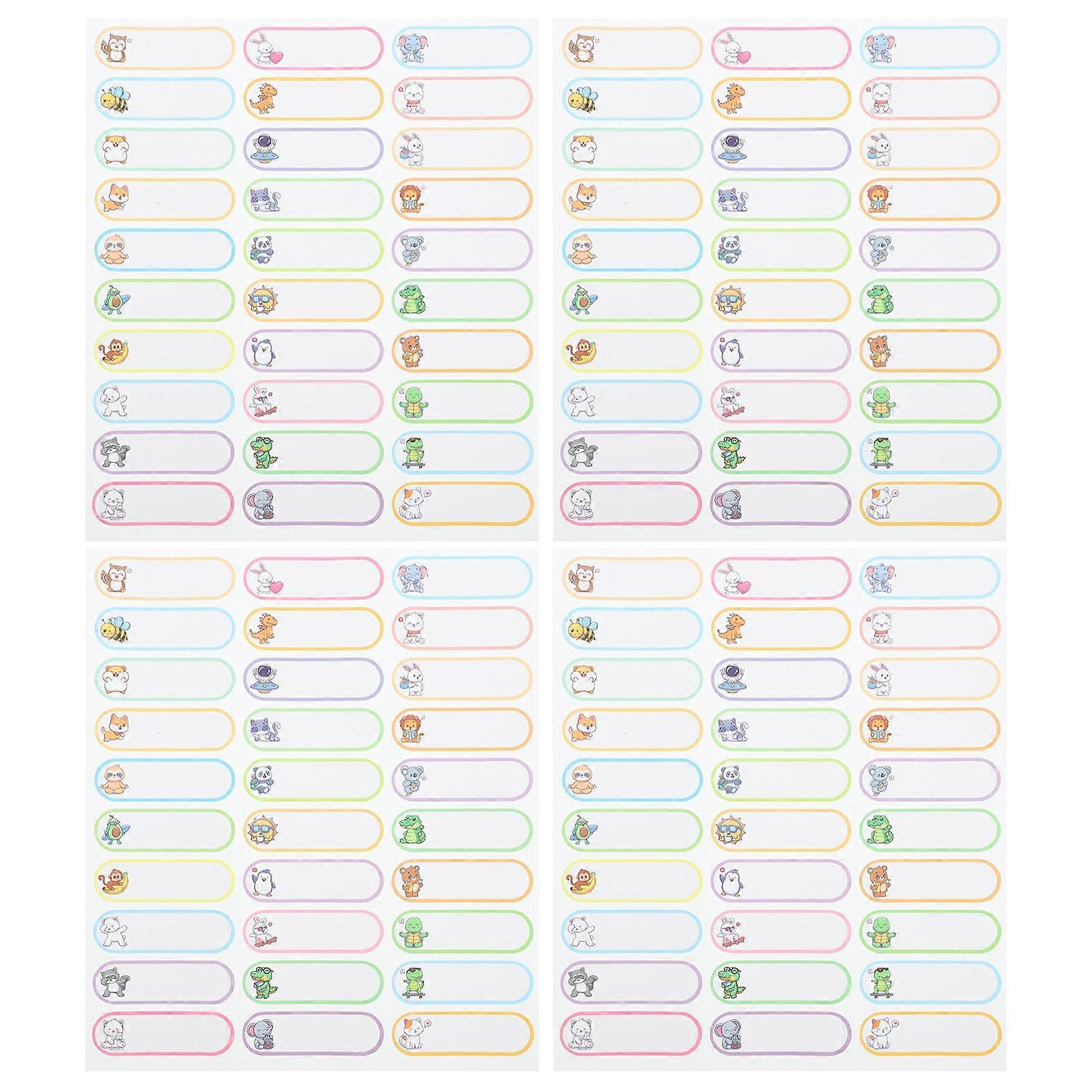 Classification Label Stickers 20 Sheets Rectangular Name Tag Labels For Daily Use Housewarming School Supplies Adhesive Quality