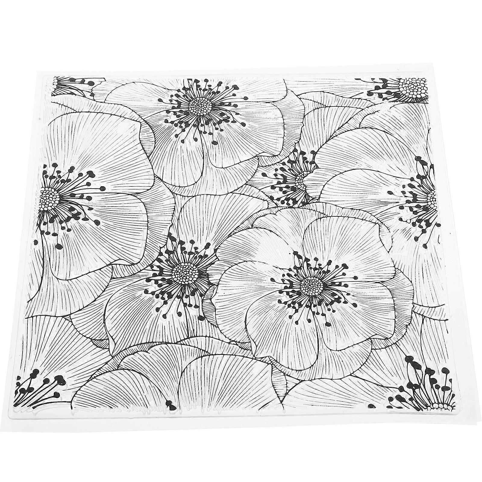 DIY Flowers Background Stamp For Scrapbooking And Craft 4Pcs Assorted Color 15X15CM Handcrafted Projects