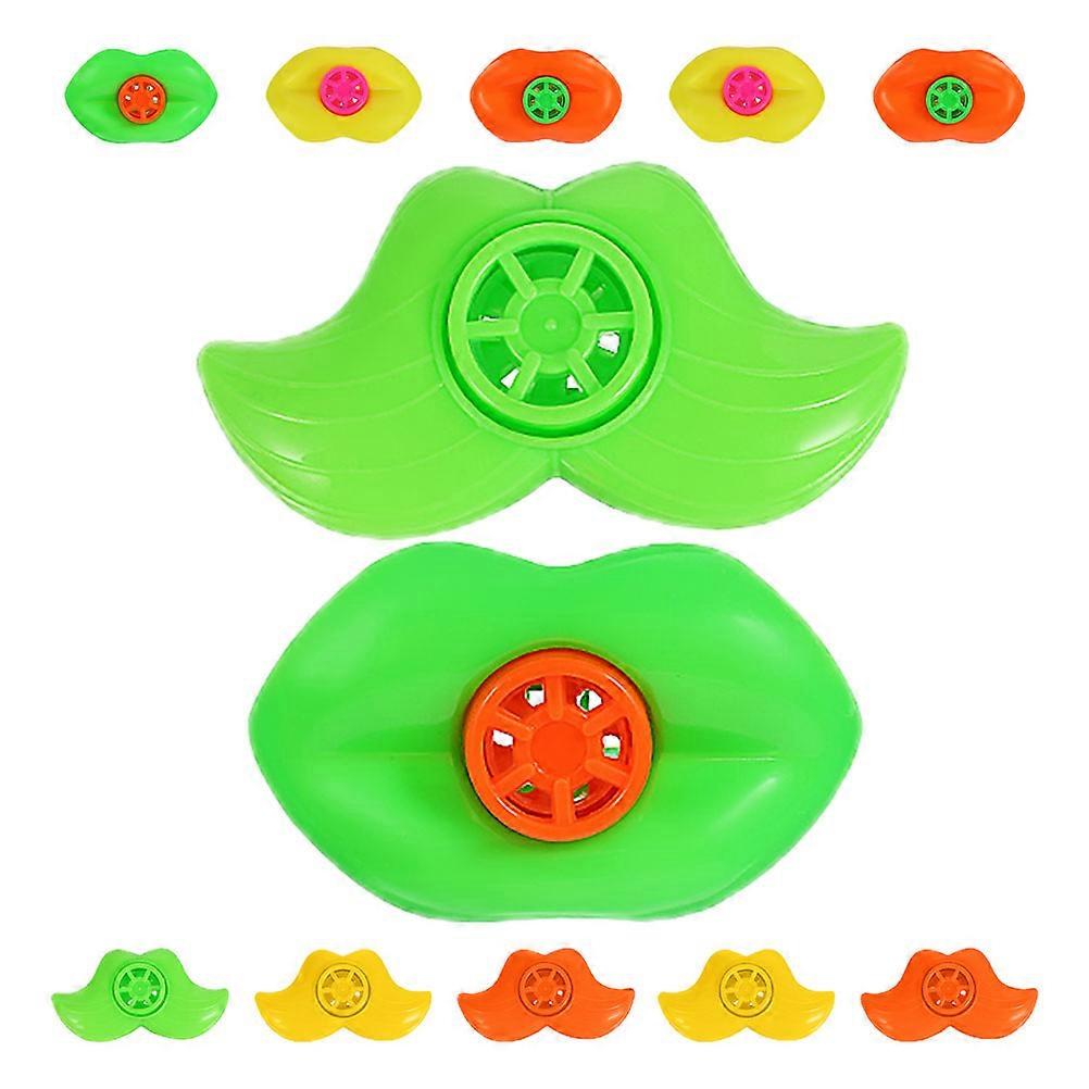 Kids Noise Maker Whistle Toy Plastic Mustache and Lip 4Sets for Parties
