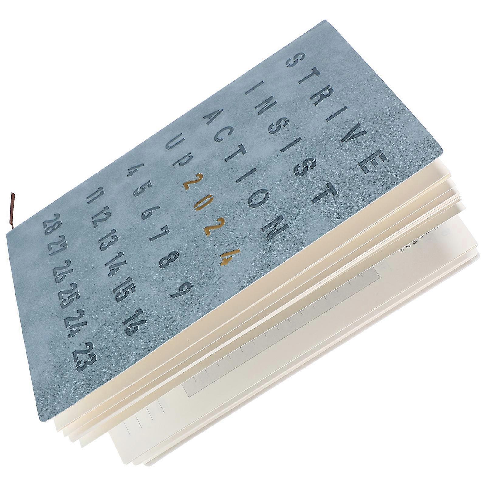 3Pcs Efficient Planner Date Planner for Writing Blue to Do List Notepad