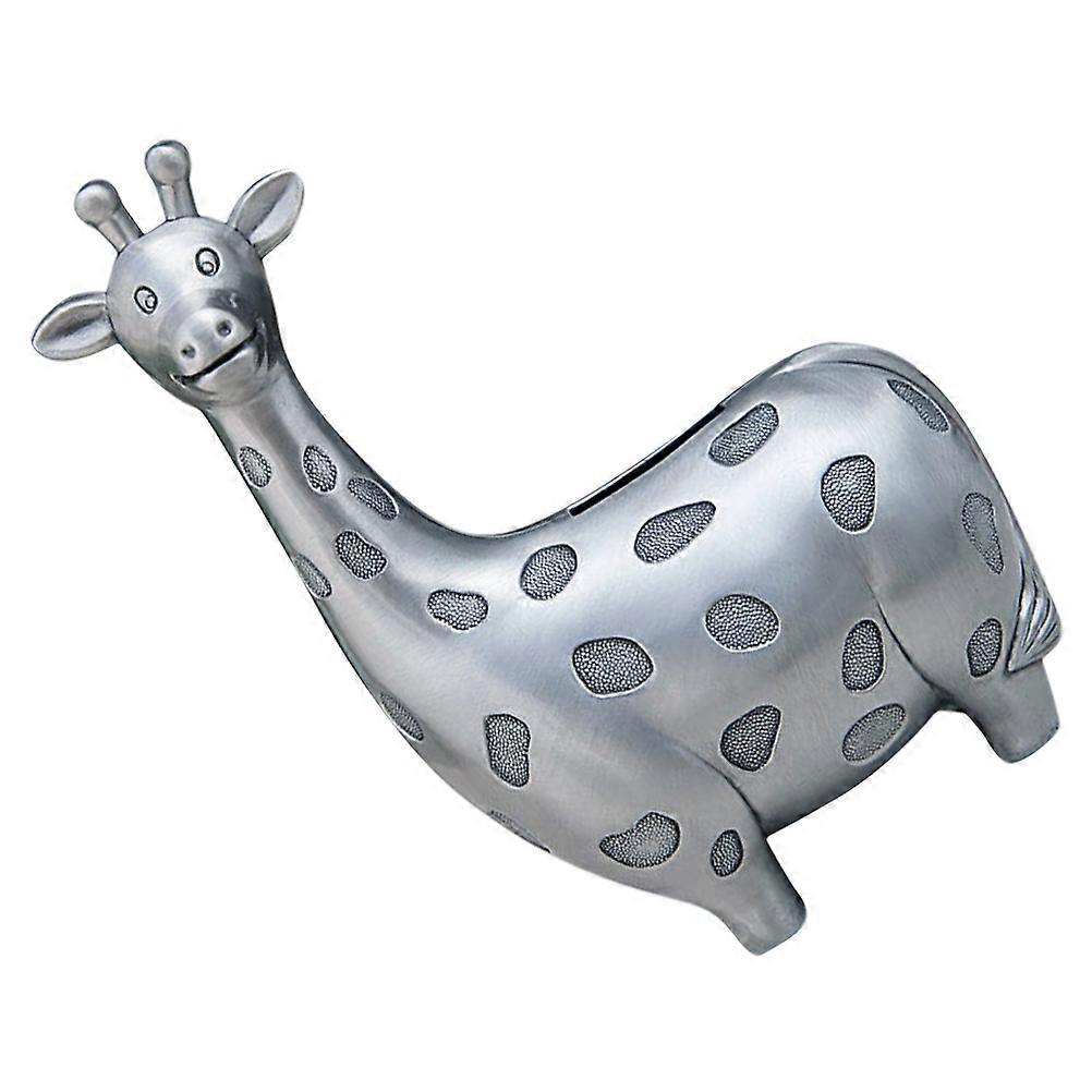 Alloy Giraffe Piggy Bank for Saving Coin 4Pcs Metal Coin Holder