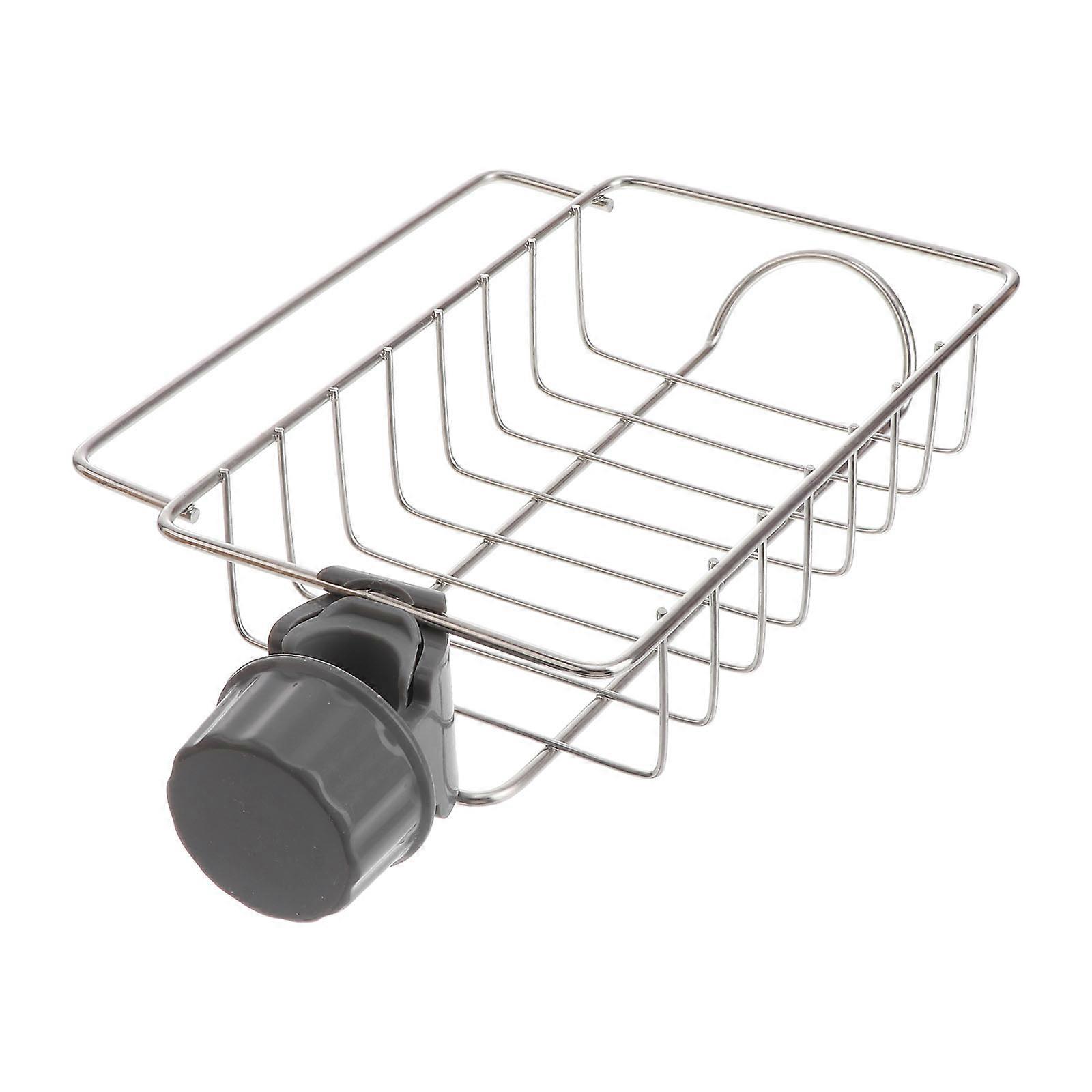 Stainless Steel Faucet Sponge Holder Kitchen Rack for 3Pcs Use