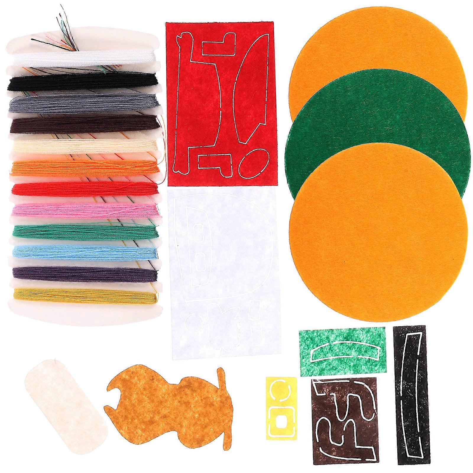 Christmas Fabric Coaster DIY Sets for Home Use 4Sets of Round Cup Mats