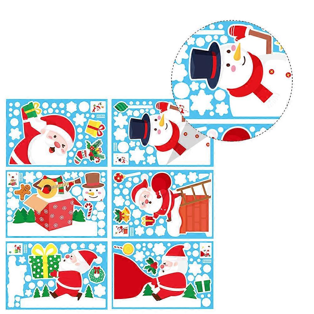 PVC Christmas Glass Sticker Removable for 12Pcs Window Decor Set