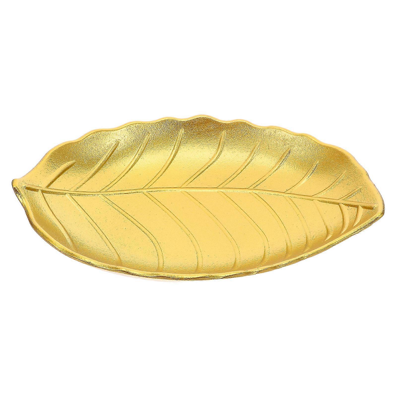 Wood Snack Plates for Storage 5Pcs Leaf Shaped Decorative Tray