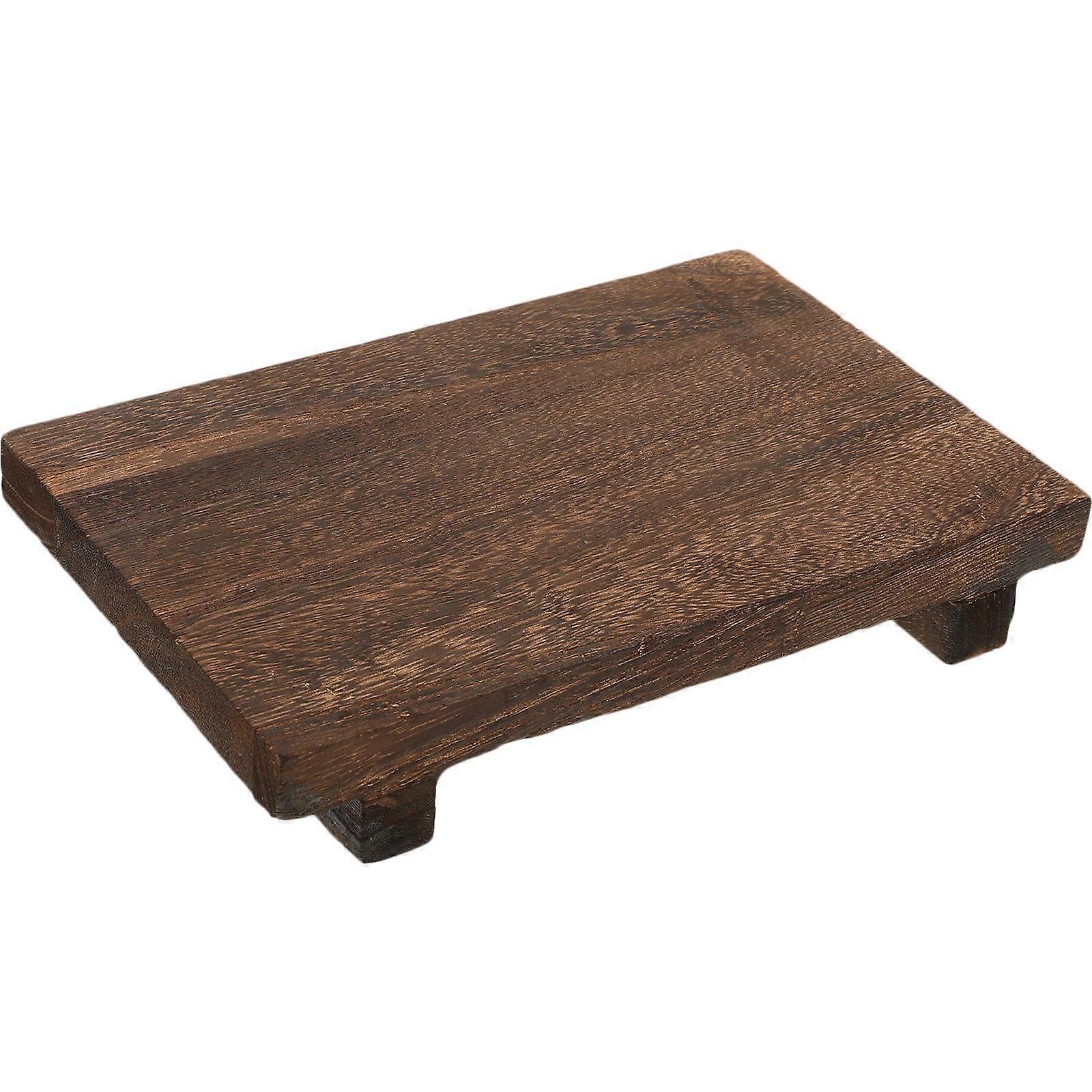 3Pcs Wood Risers For Displaying Soap Tray Vintage Style Rectangular Wooden Stand For Home Use