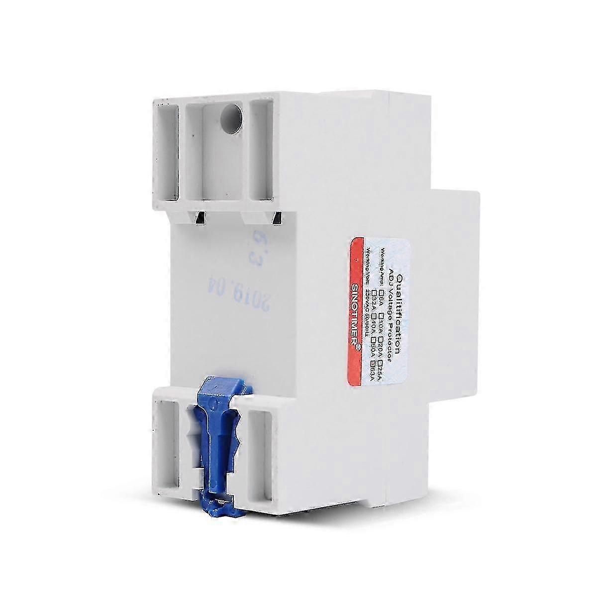 For Home Usage Dual LED Display 63A Din Rail 230V - Adjustable Voltage Surge Protector Relay with Limit for Electrical Safety
