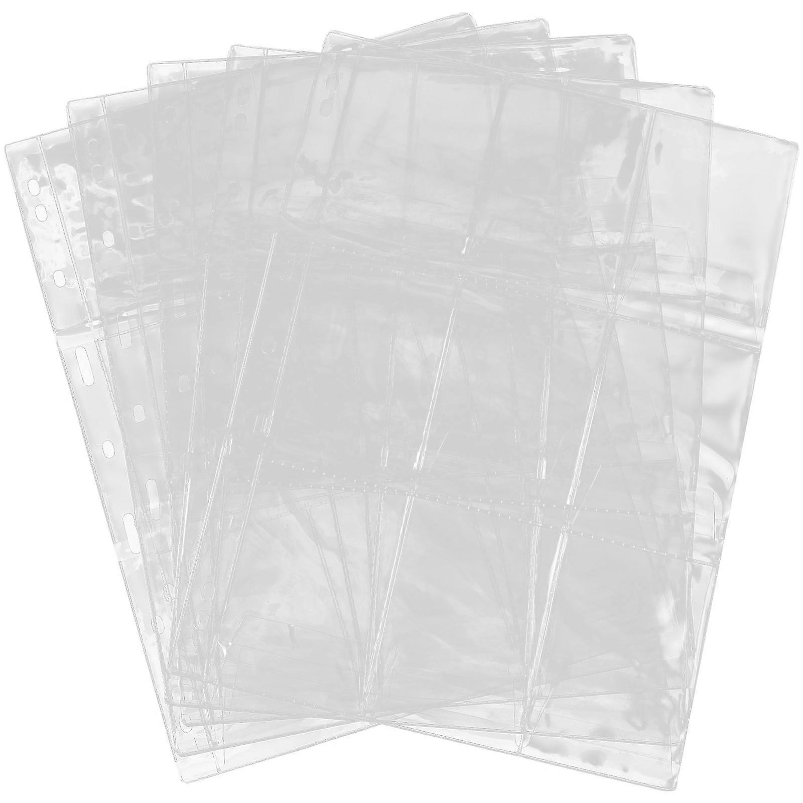 Coin Collection Binder Transparent Coin Collection Pages for 5Pcs Sheets