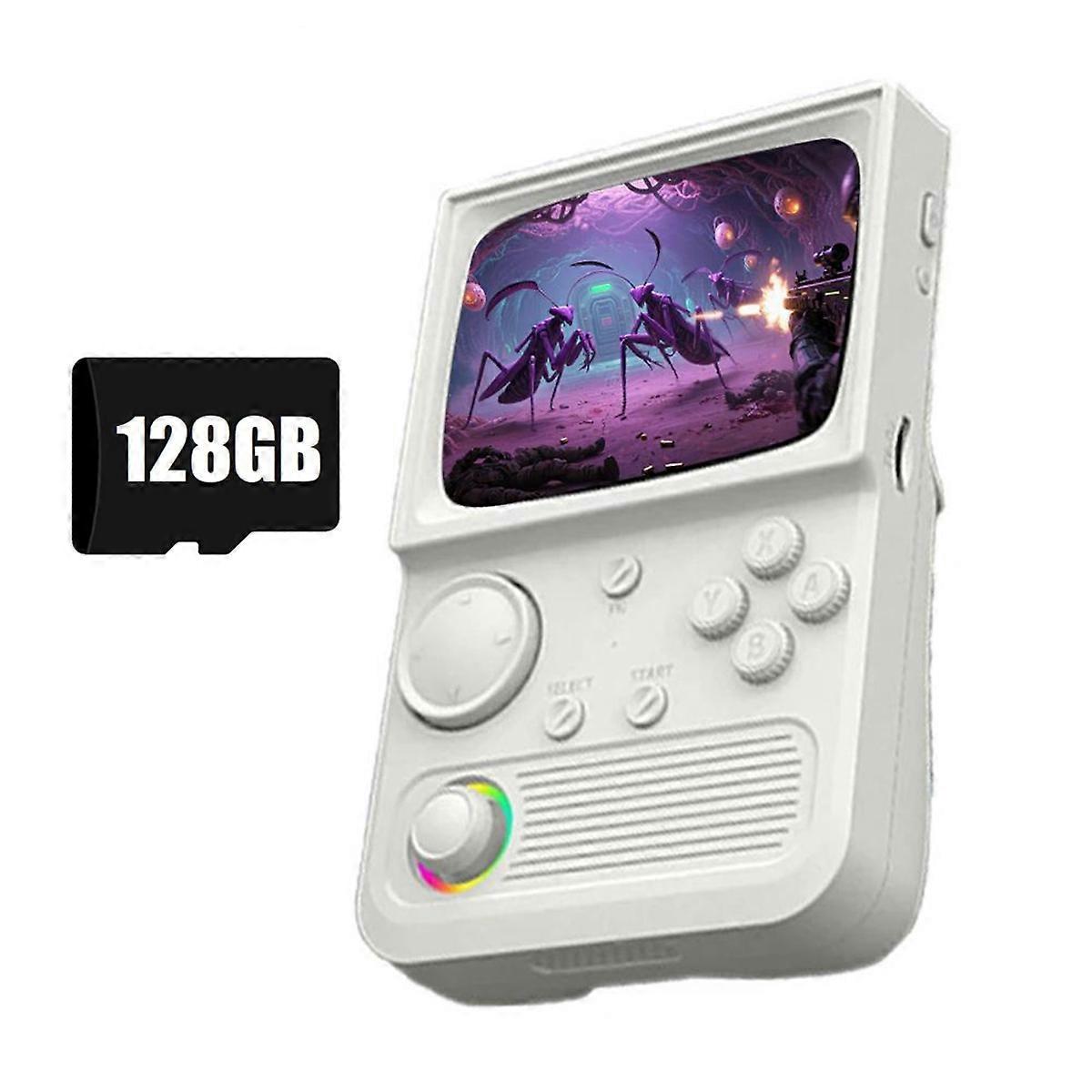 R36T Retro Handheld Game Console 128G 20000 Games White