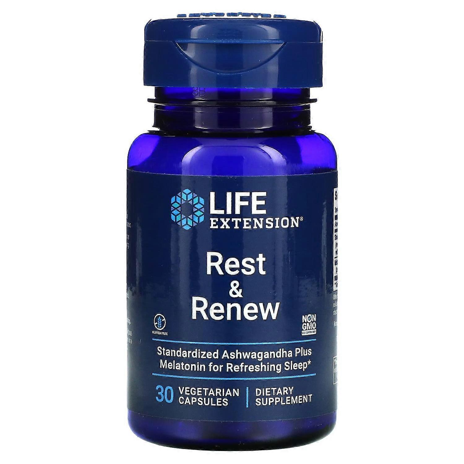 Life Extension, Rest & Renew, 30 Vegetarian Capsules