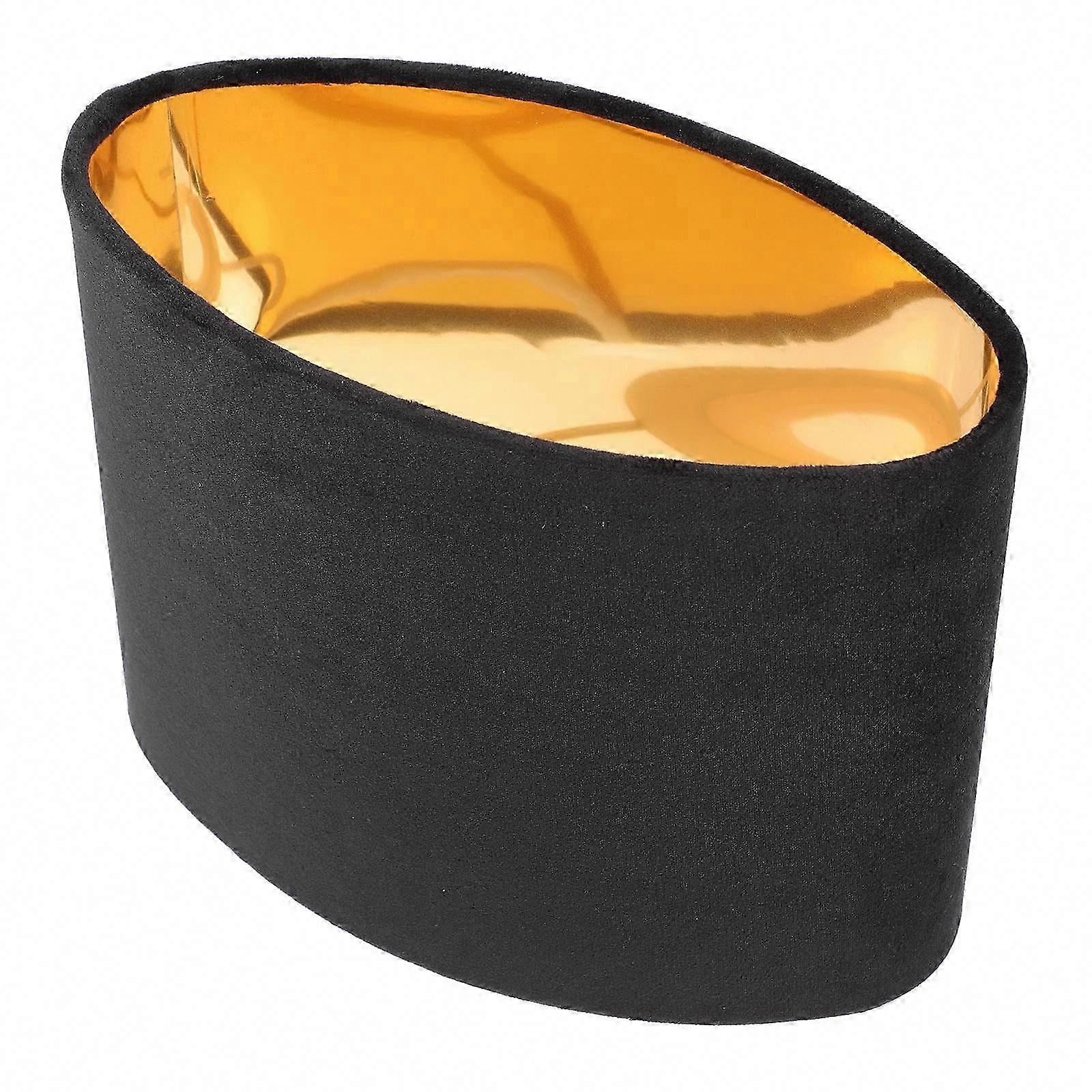 Oval Black Lampshade for Table Lamp Easy Installation 23x12x18.5cm 1 Pack