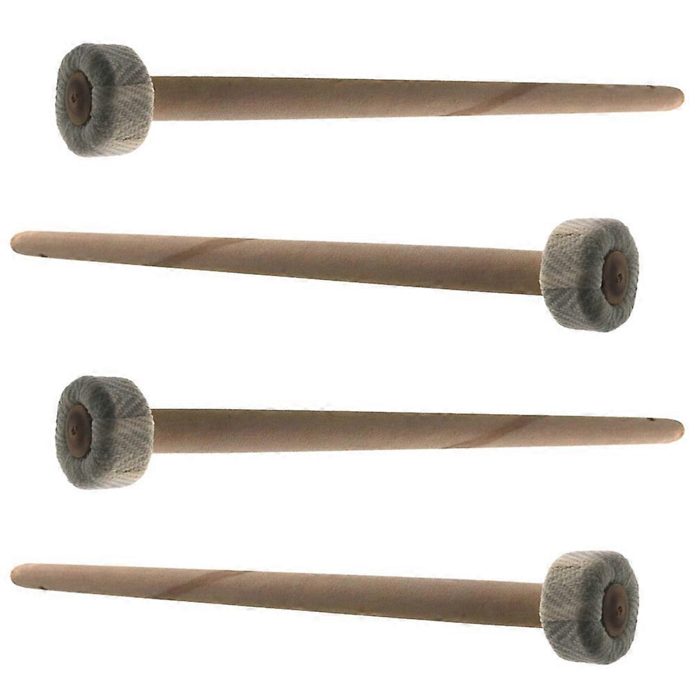 Wood Handle Drumsticks for Gong Percussion Instrument 16Pcs Set