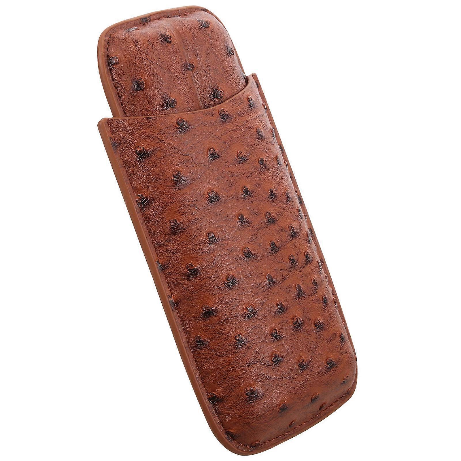 Cigar Holder Portable Case for Storage 3Pcs Brown Cedar Material