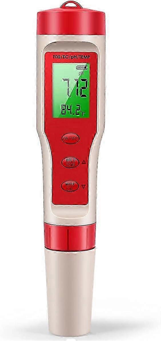 25-26 Pool ±0.01 High Accuracy PH Tester for Hydroponics PH Meter Aquarium 4 in 1 Digital PH Meter with pH/TDS/EC/ATC Function for Drinking Water