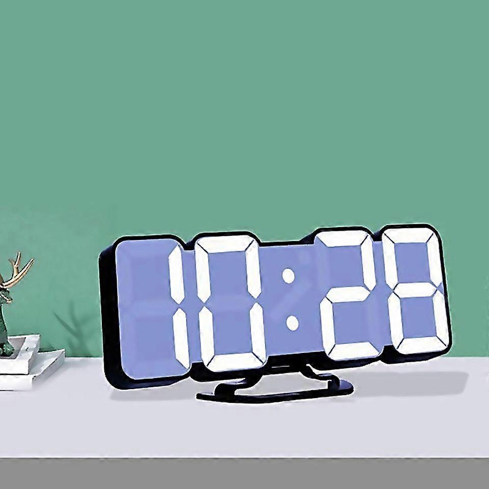 For Rgb Color Changing 3d Digital Clock With Voice Control Adjustable Brightness Temperature Display