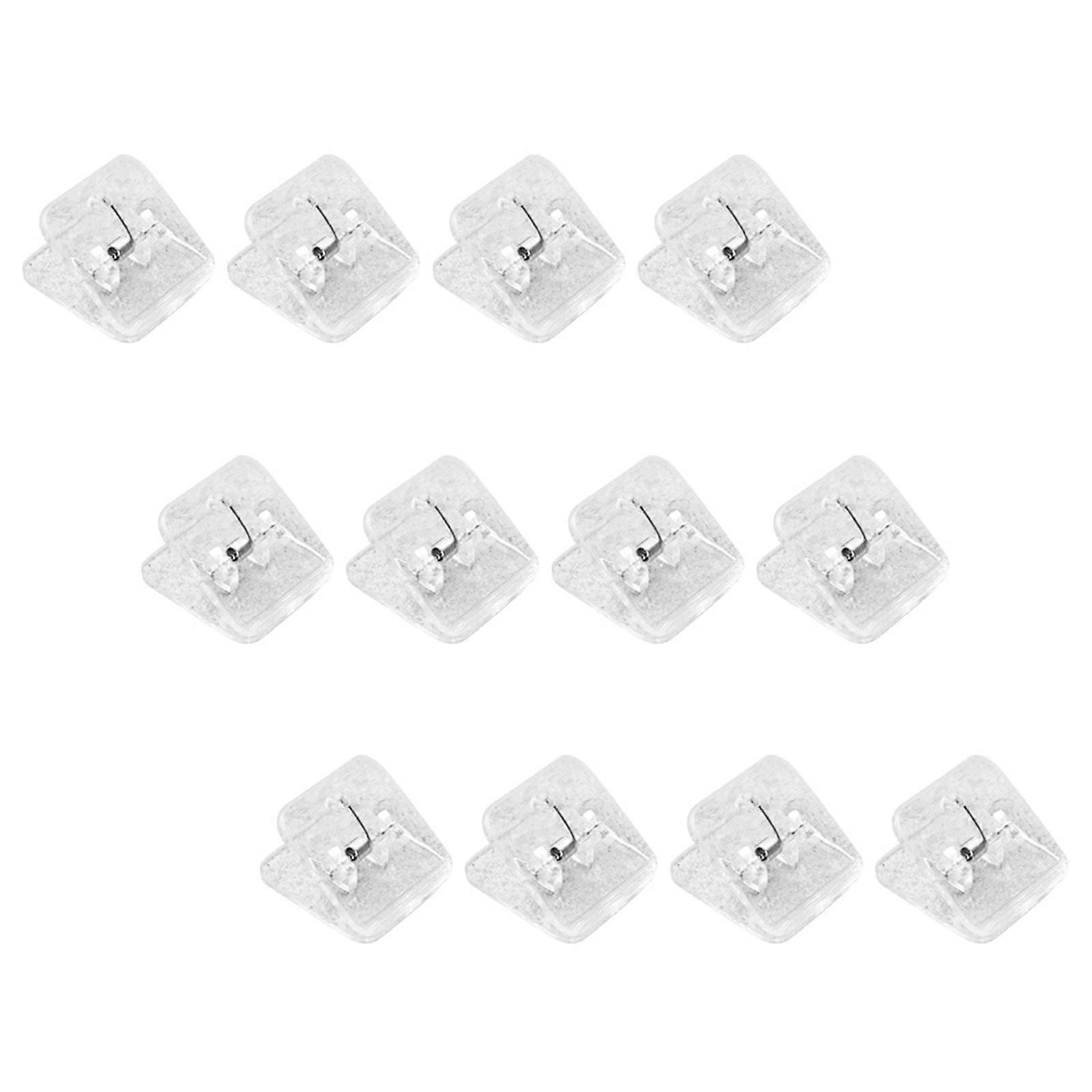 Office Document Binder Clips for Paper Fastening Transparent Plastic 40Pcs