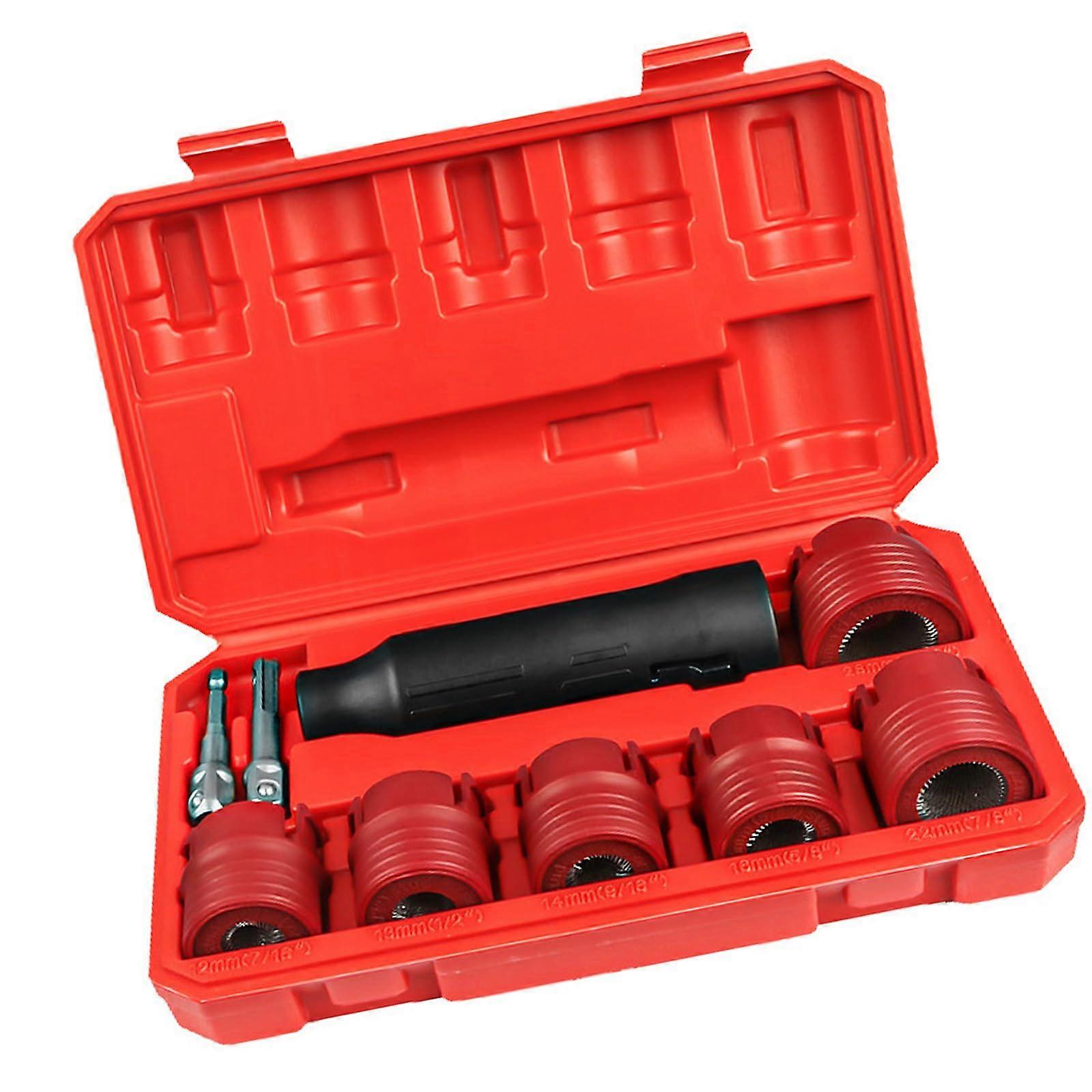 Wheel Studs Cleaner Brush Set 9Piece Automotive Rust Removal Tool For Car Hubs And Debris Cleaning