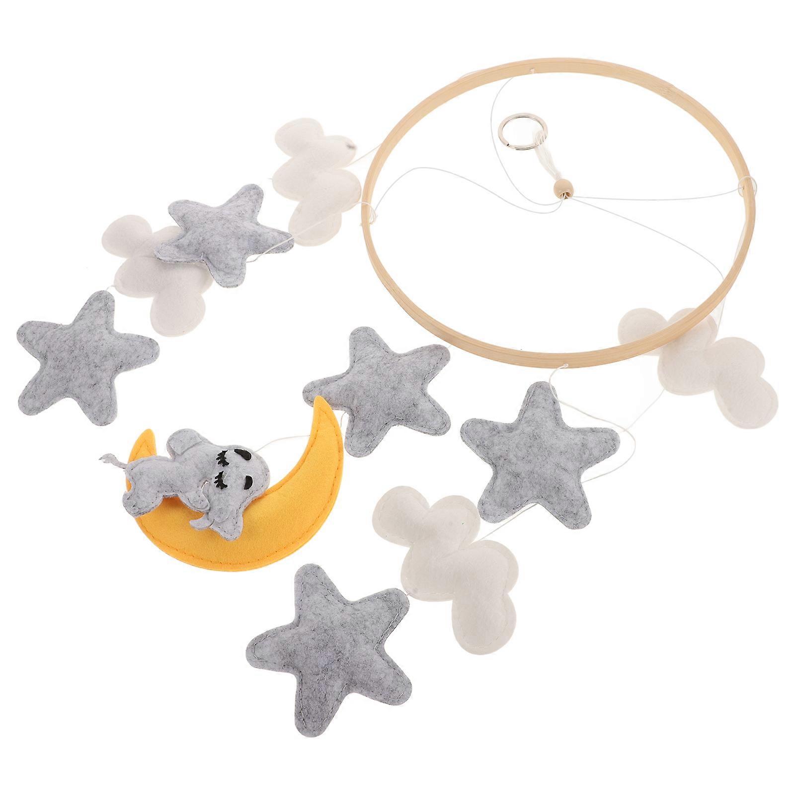 Elephant Mobile Felt Nursery Hanging Decoration for