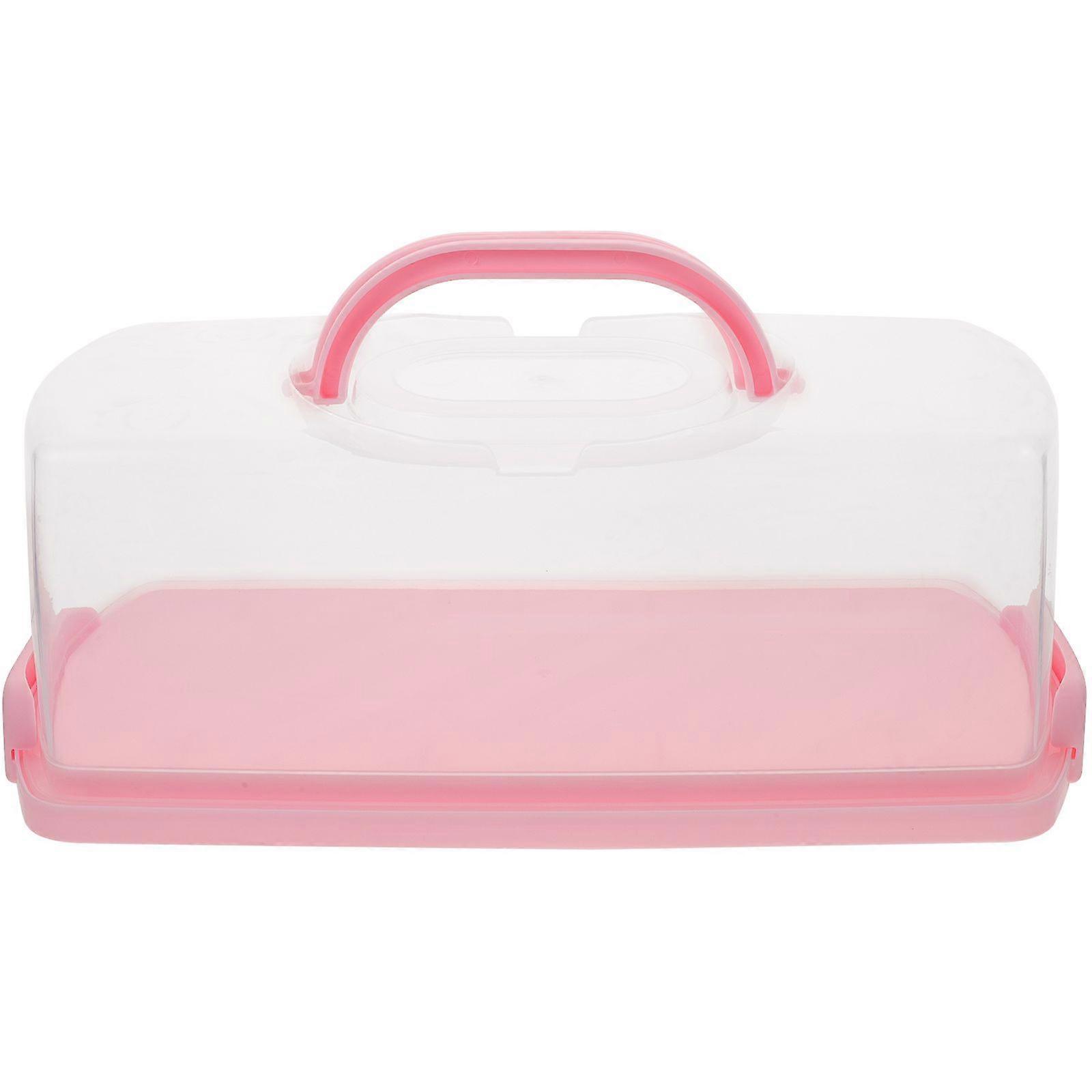Cake Carrying Box Transparent Dessert Carrier Handheld Cake Box Multi-use Cake Packing Box